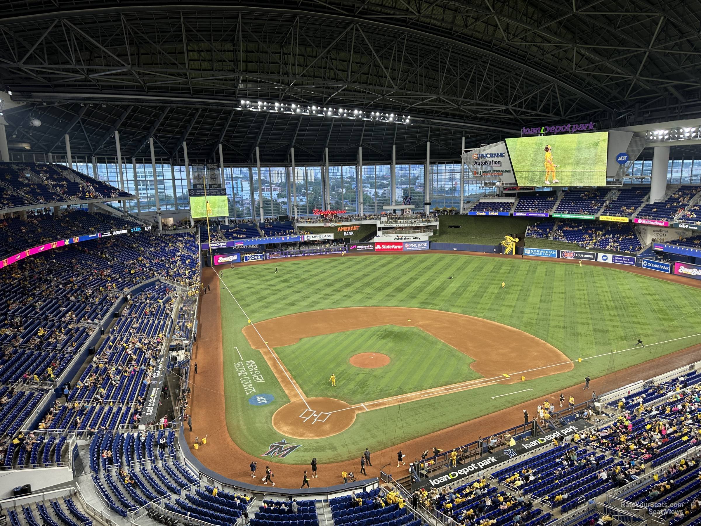 section 312, row 3 seat view  for baseball - loandepot park