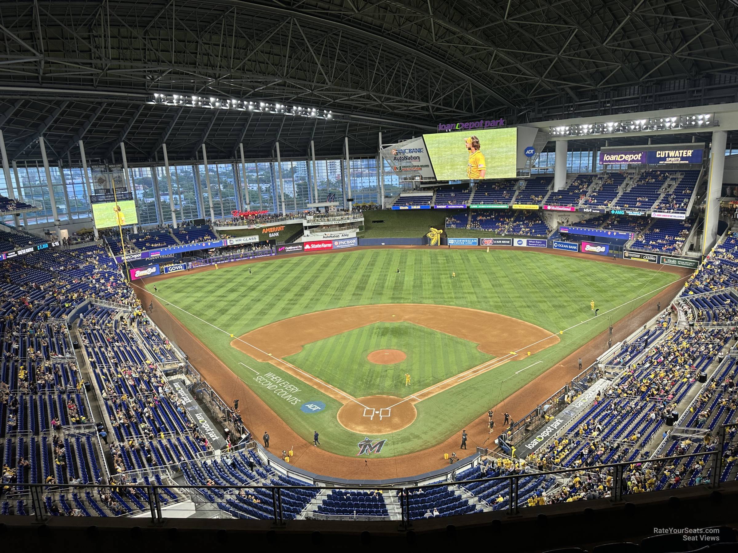 section 314, row 3 seat view  for baseball - loandepot park