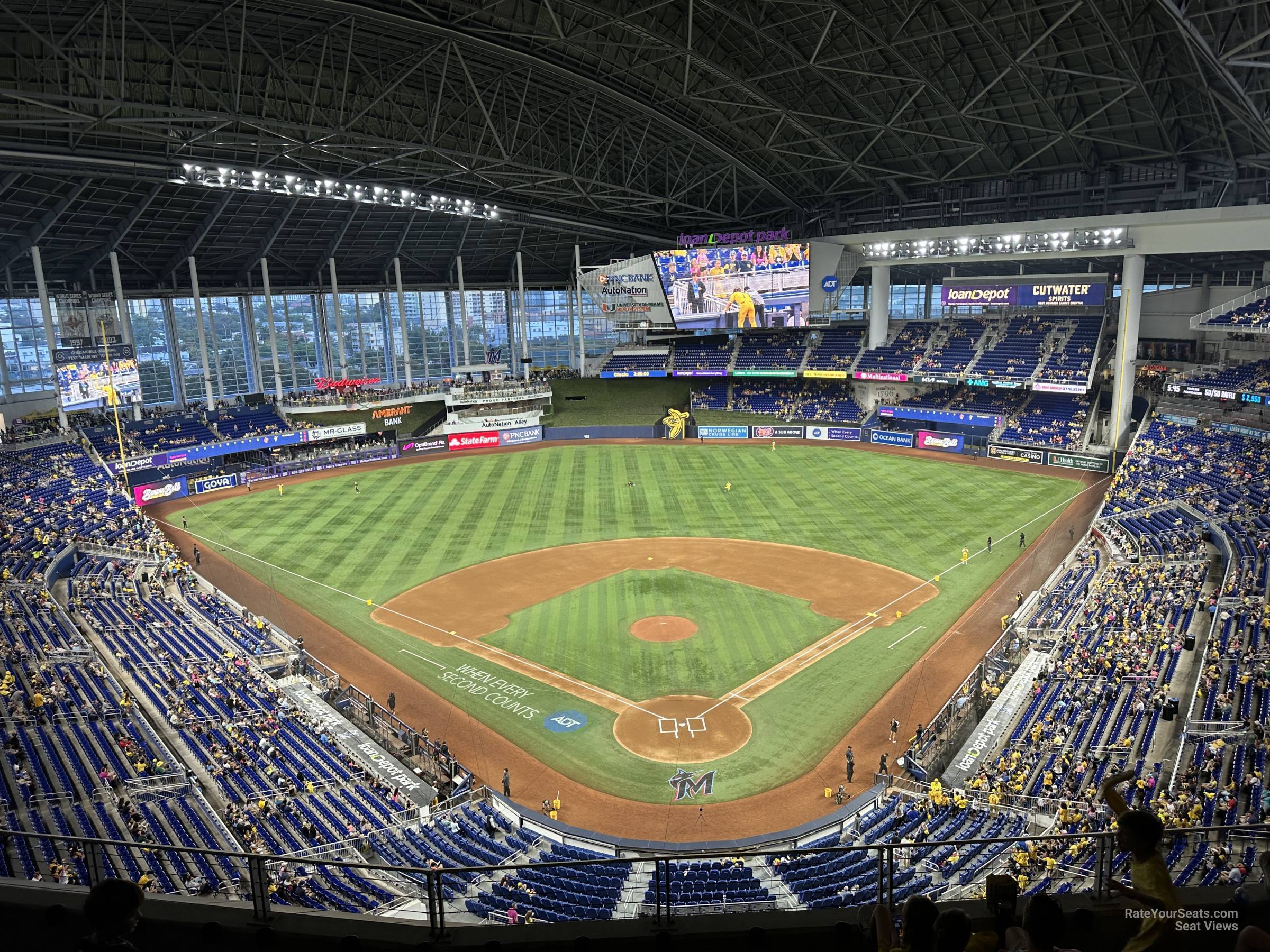 section 315, row 3 seat view  for baseball - loandepot park