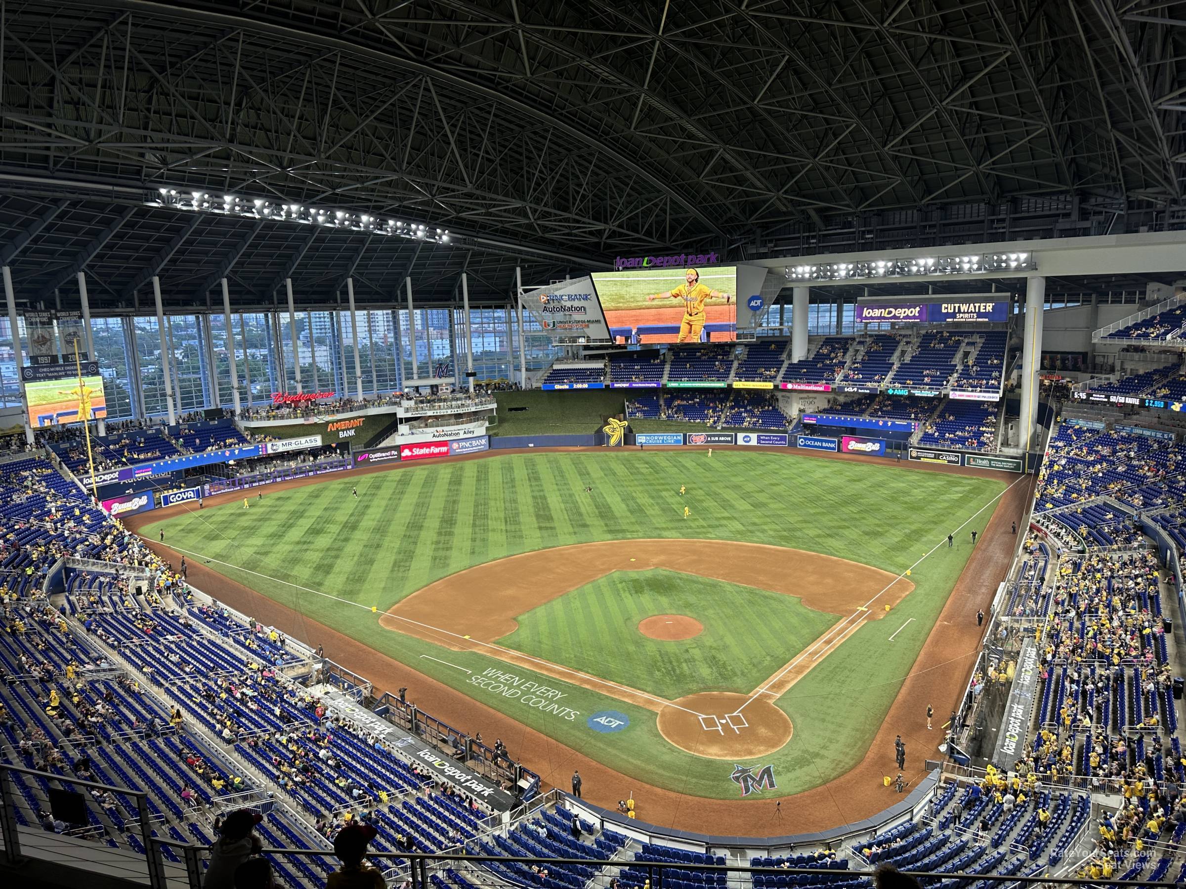 section 316, row 3 seat view  for baseball - loandepot park