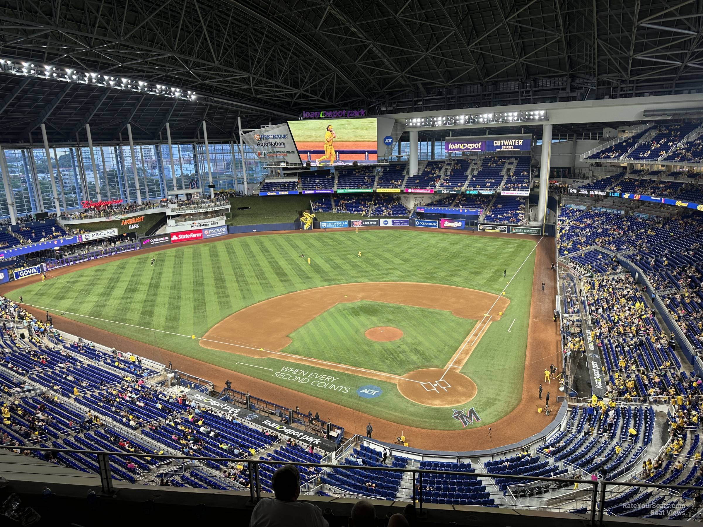 section 317, row 3 seat view  for baseball - loandepot park