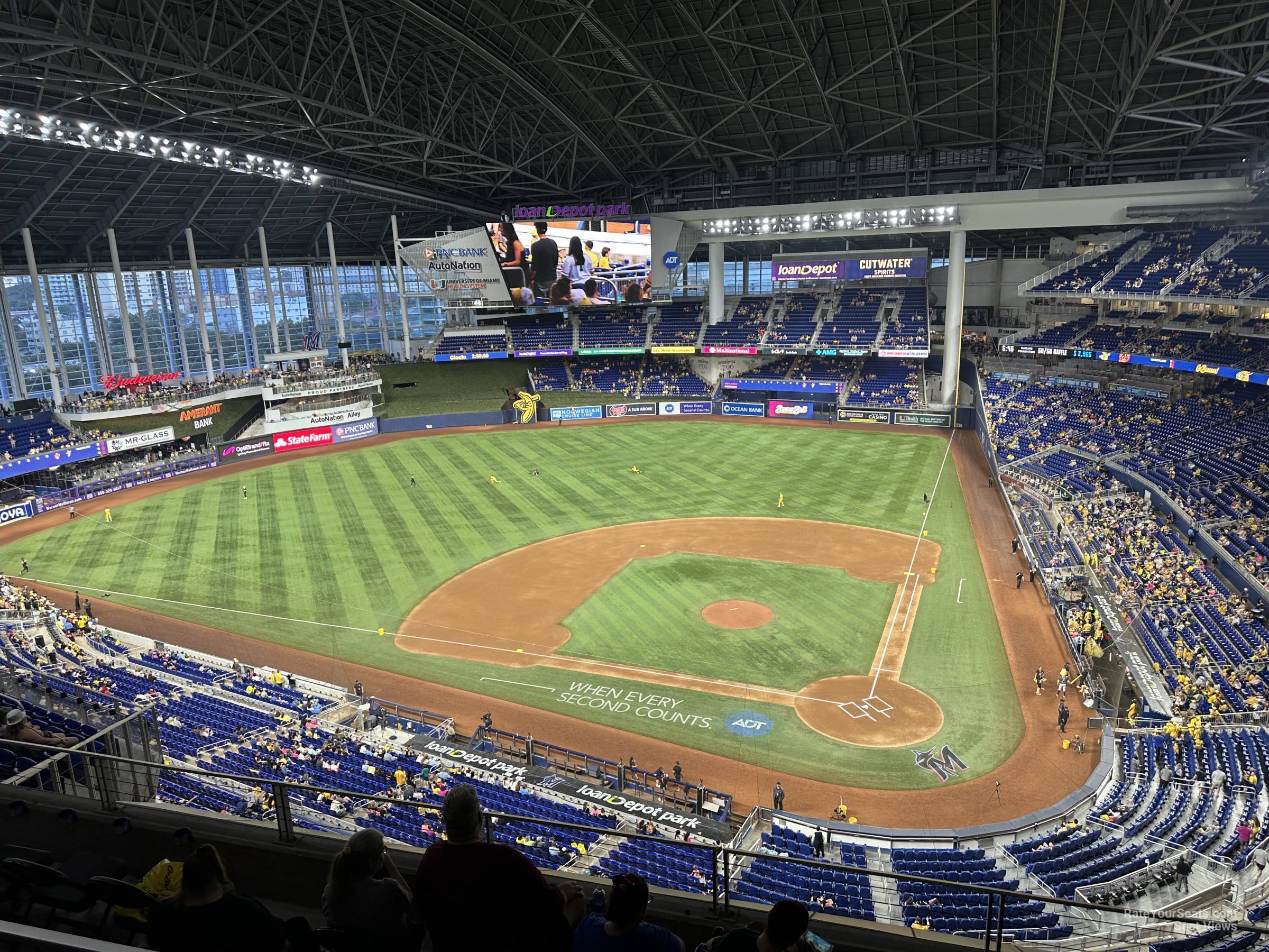 section 318, row 3 seat view  for baseball - loandepot park