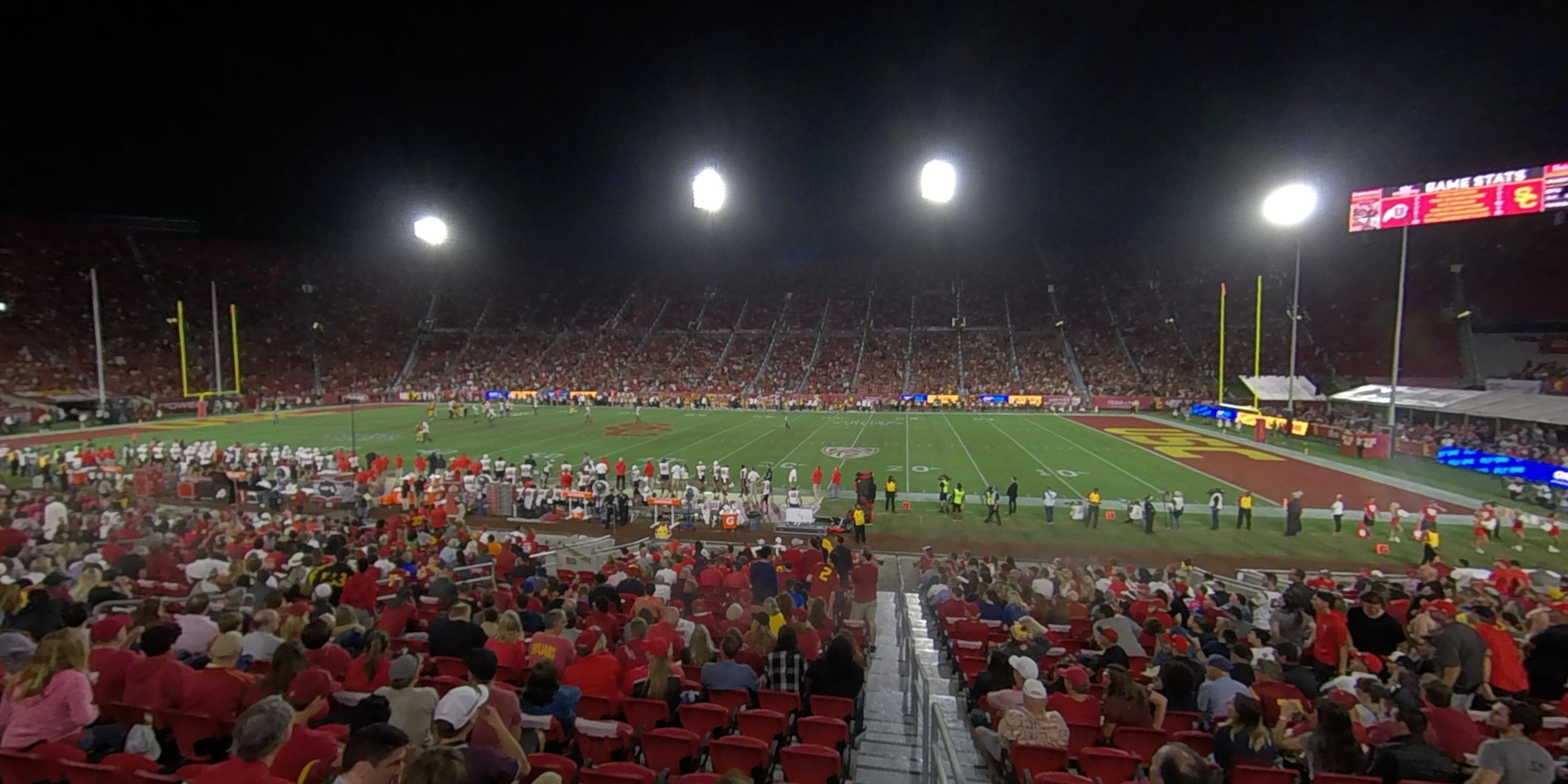 section 105a panoramic seat view  - los angeles memorial coliseum