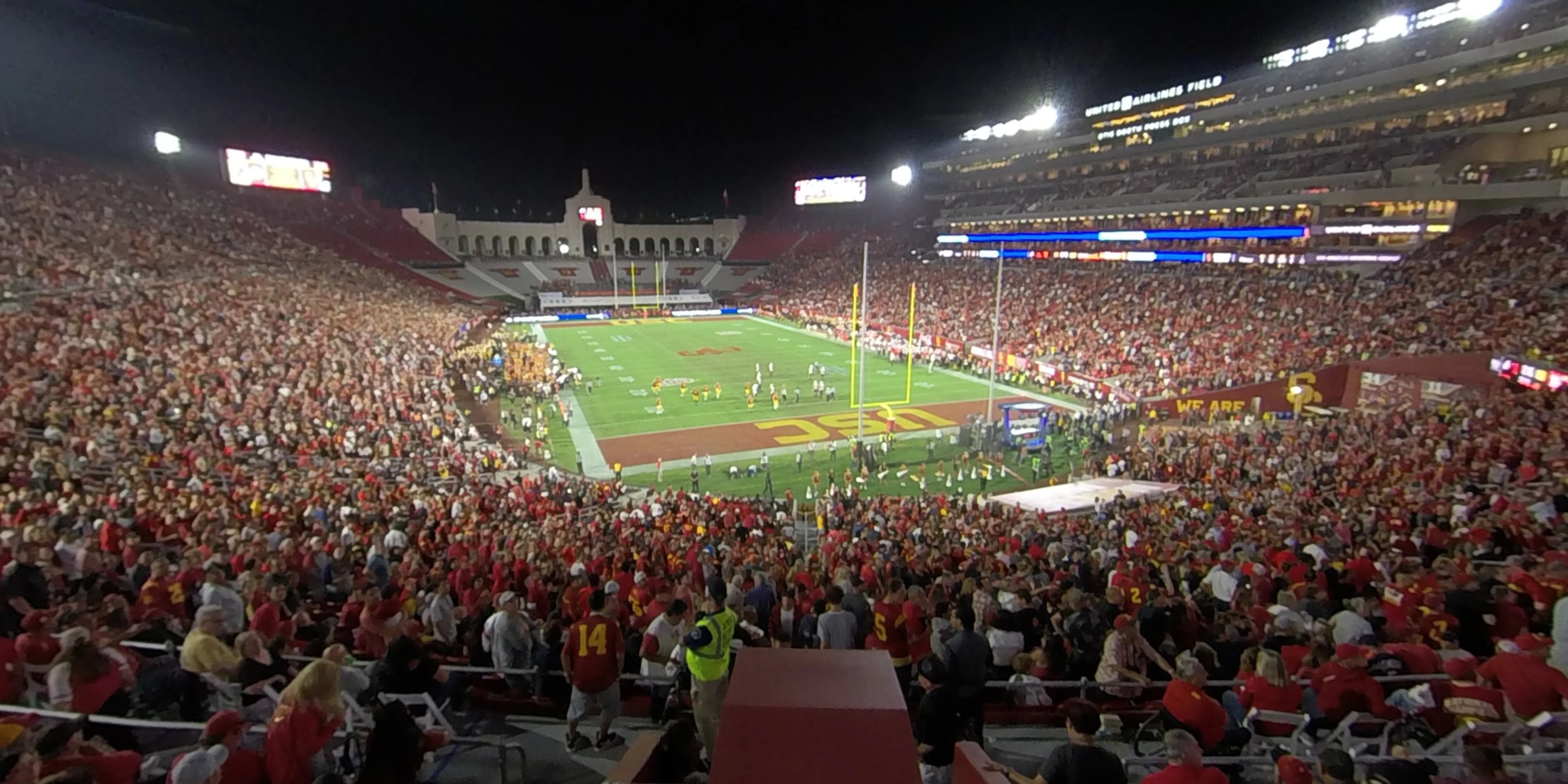 section 215 panoramic seat view  - los angeles memorial coliseum