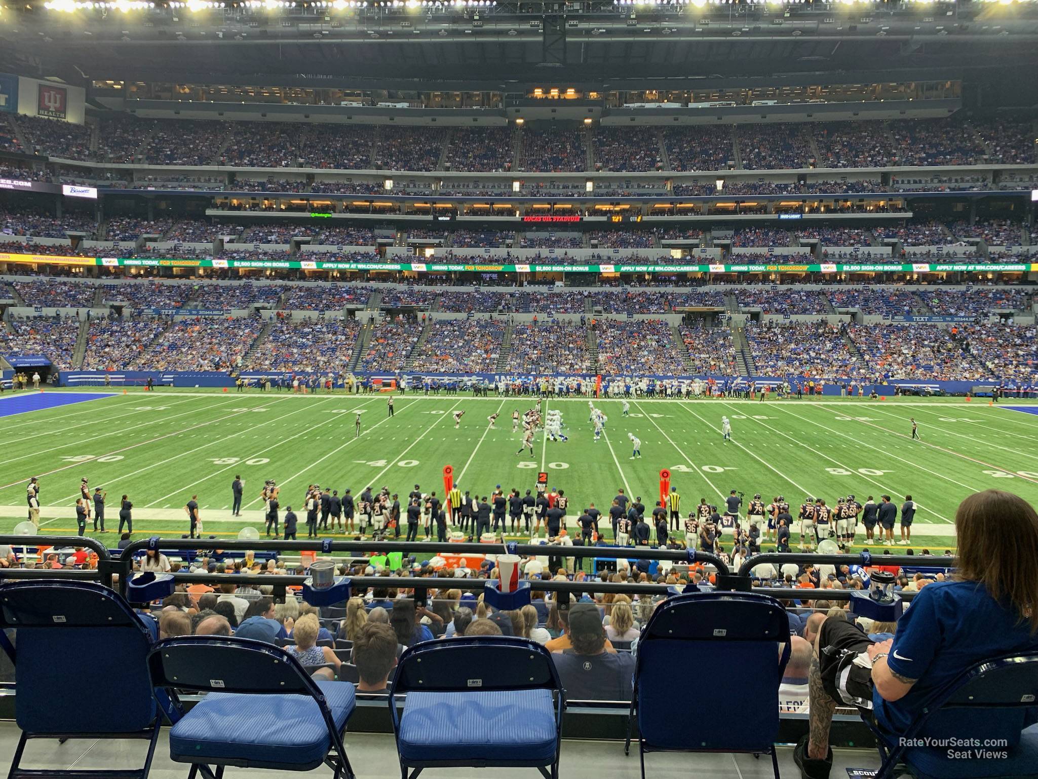 section 113, row 24w seat view  for football - lucas oil stadium