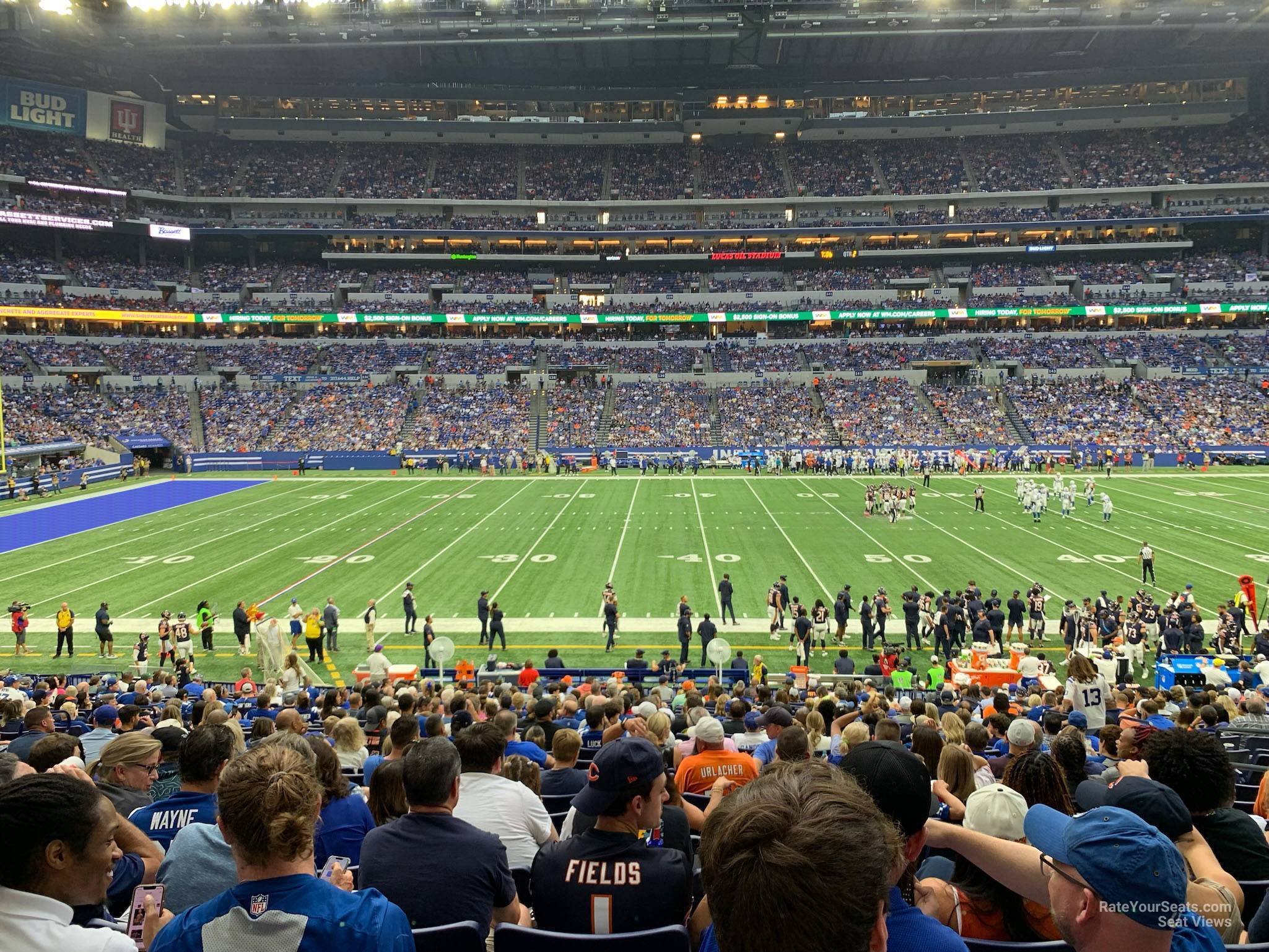 section 114, row 24 seat view  for football - lucas oil stadium