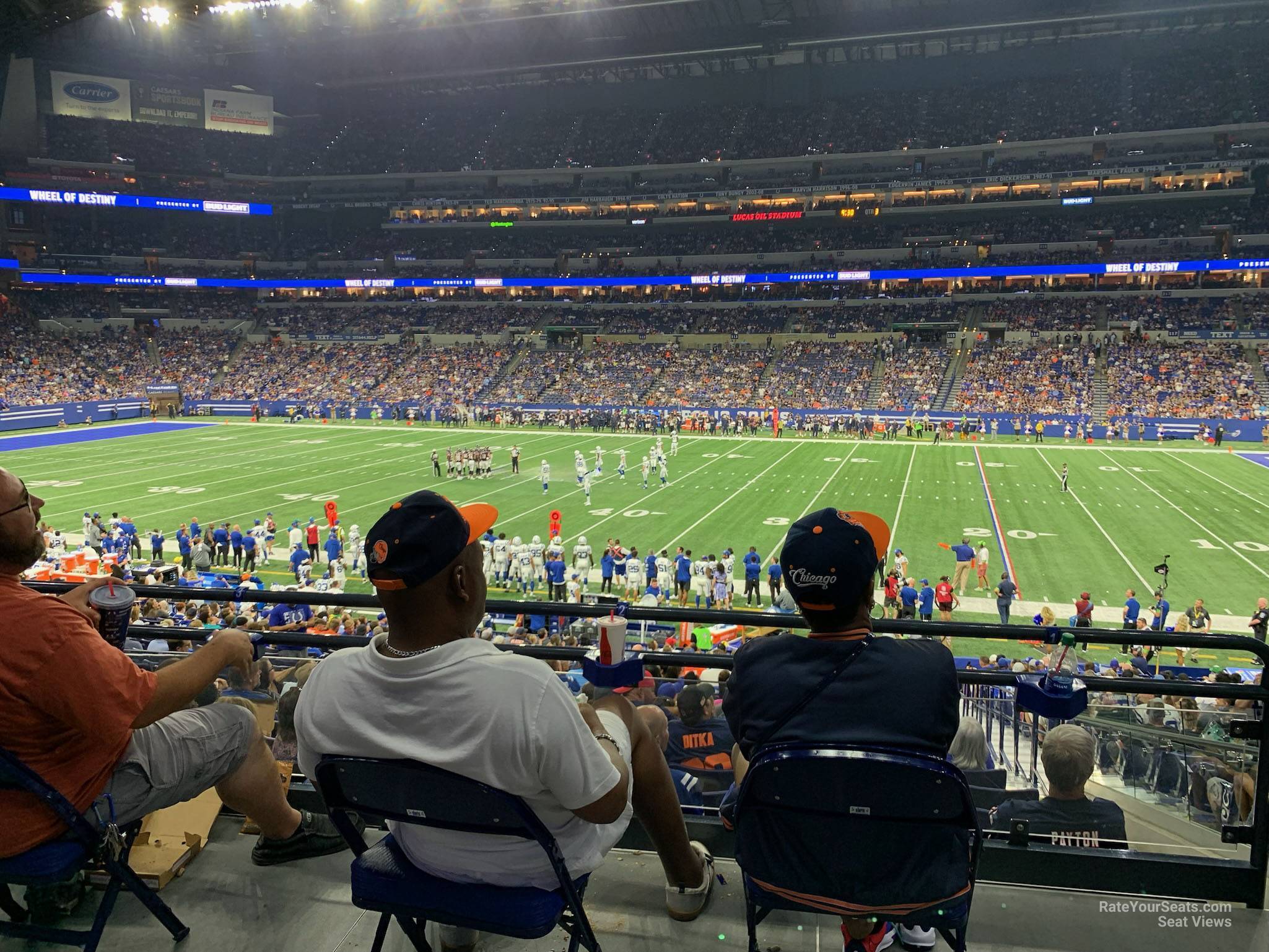 section 138, row 24w seat view  for football - lucas oil stadium