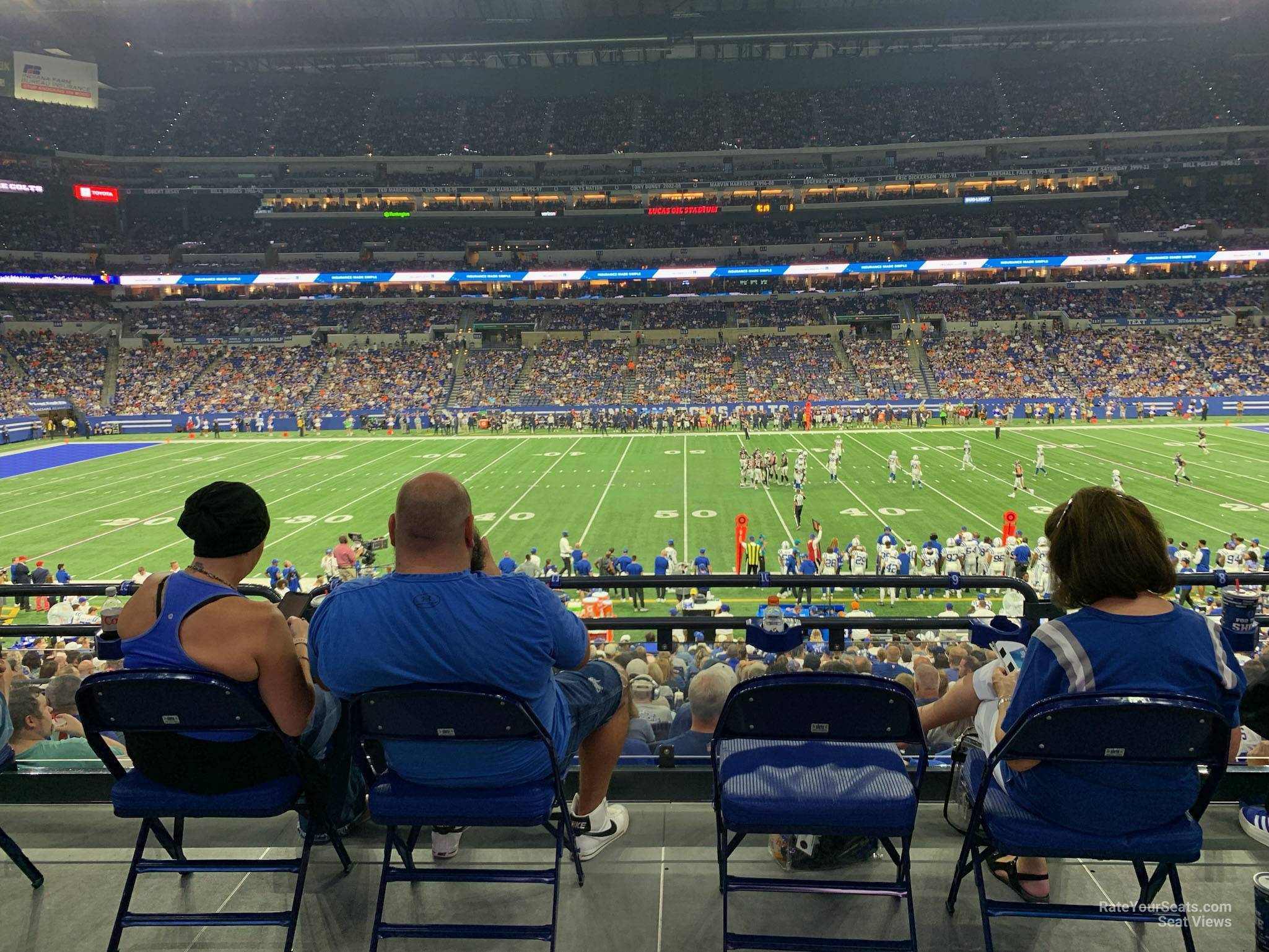 section 140, row 24w seat view  for football - lucas oil stadium