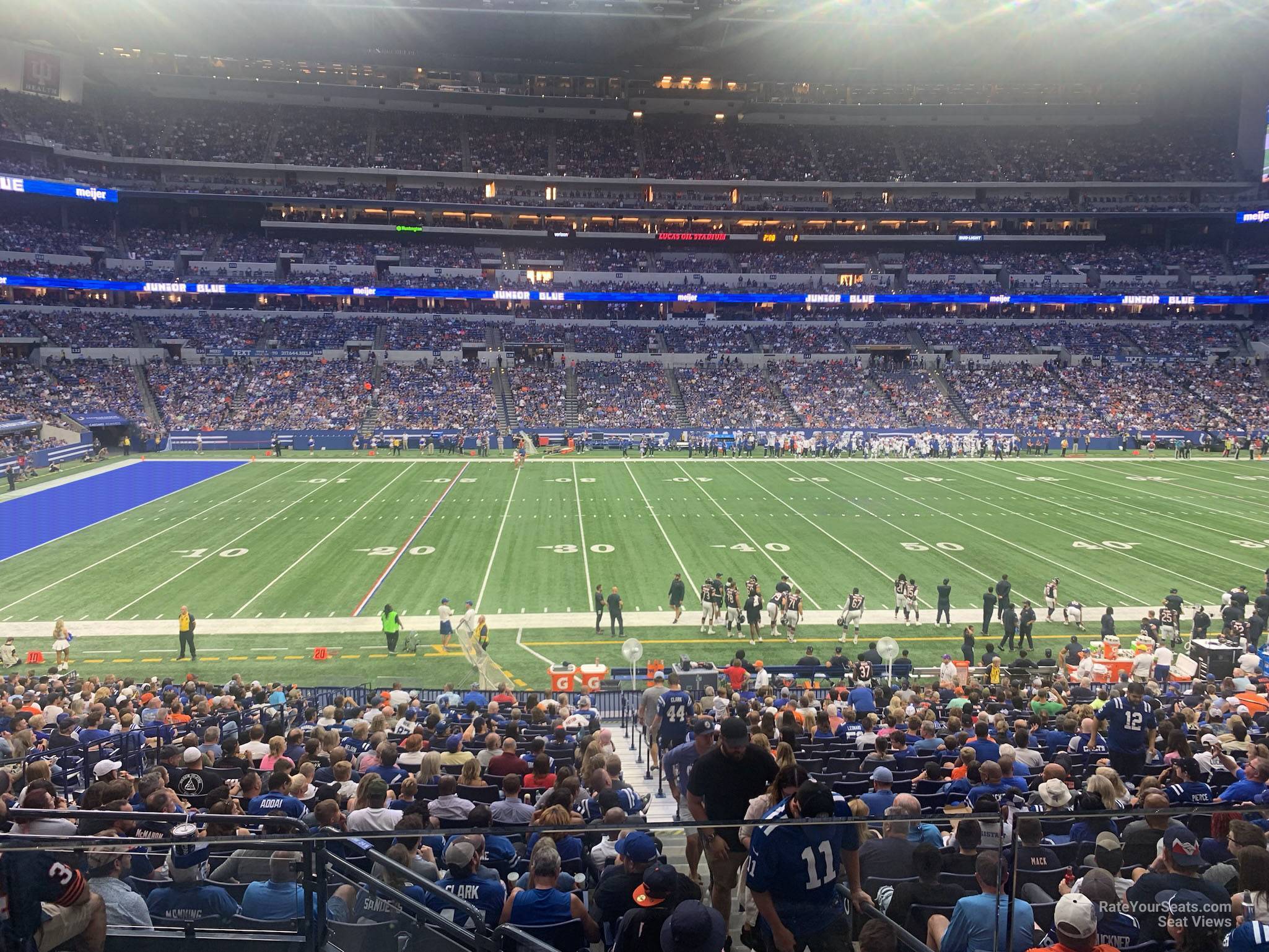 section 214, row 1 seat view  for football - lucas oil stadium