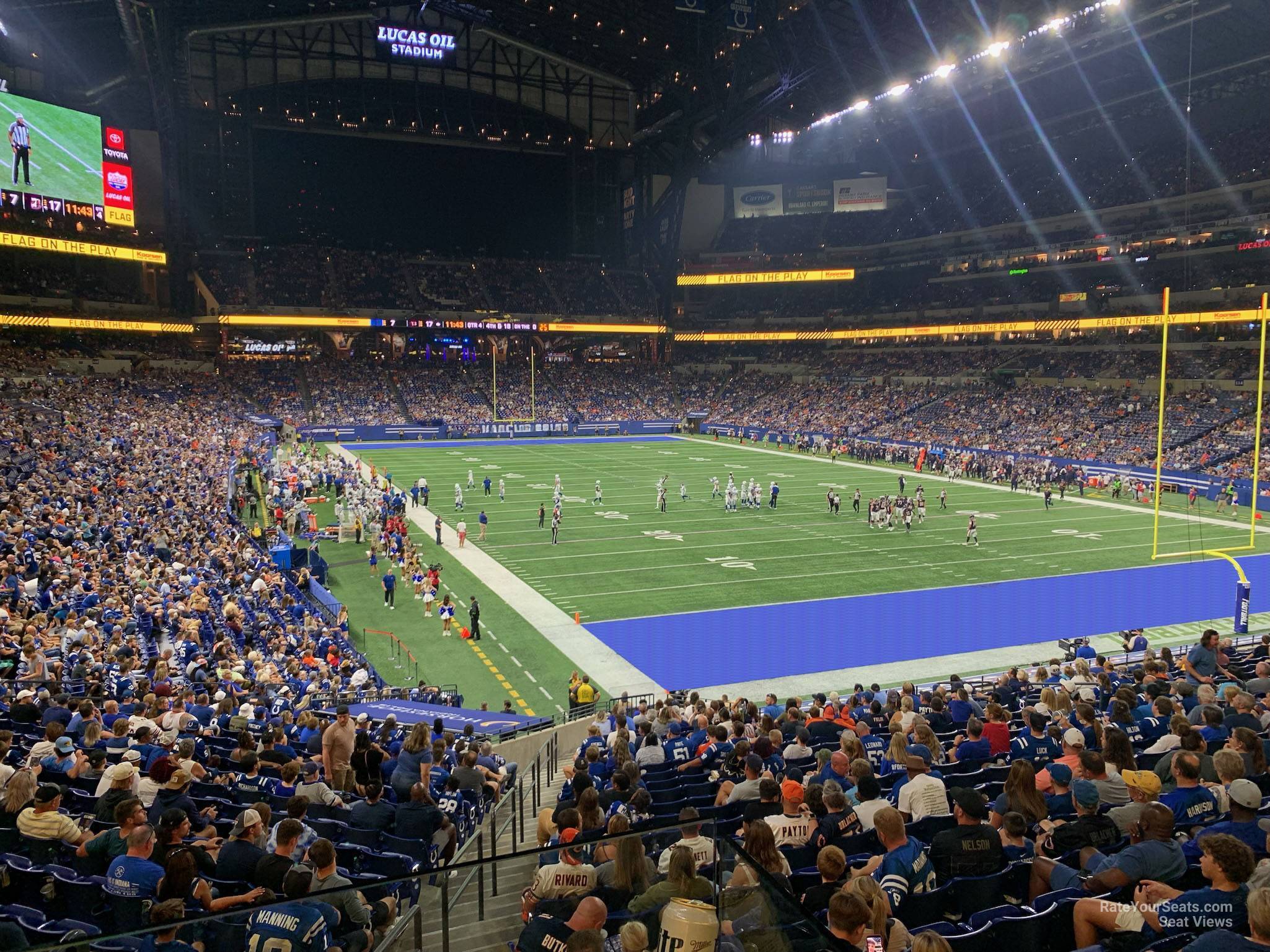 section 231, row 1 seat view  for football - lucas oil stadium