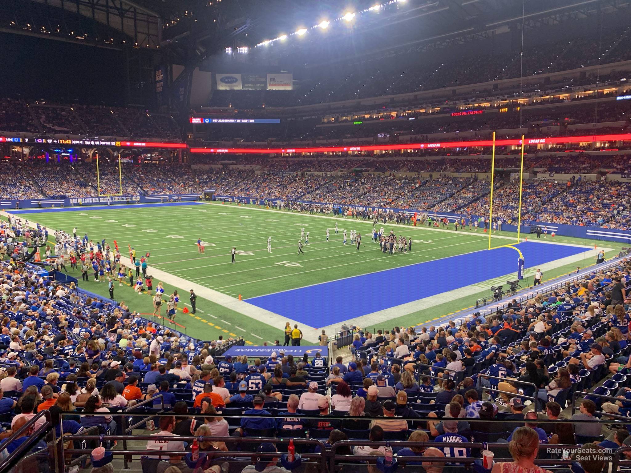 section 232, row 1 seat view  for football - lucas oil stadium