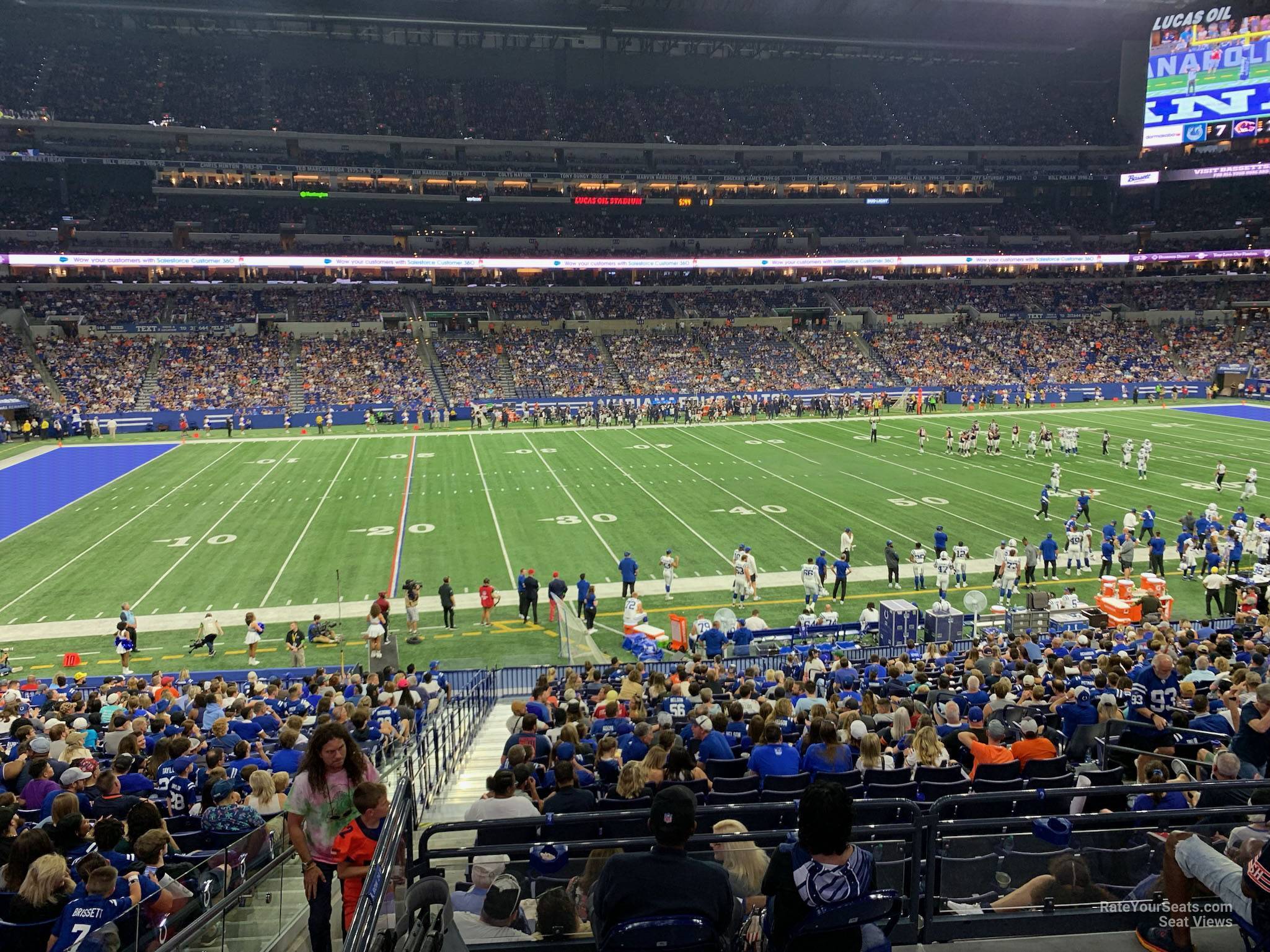 section 242, row 1 seat view  for football - lucas oil stadium
