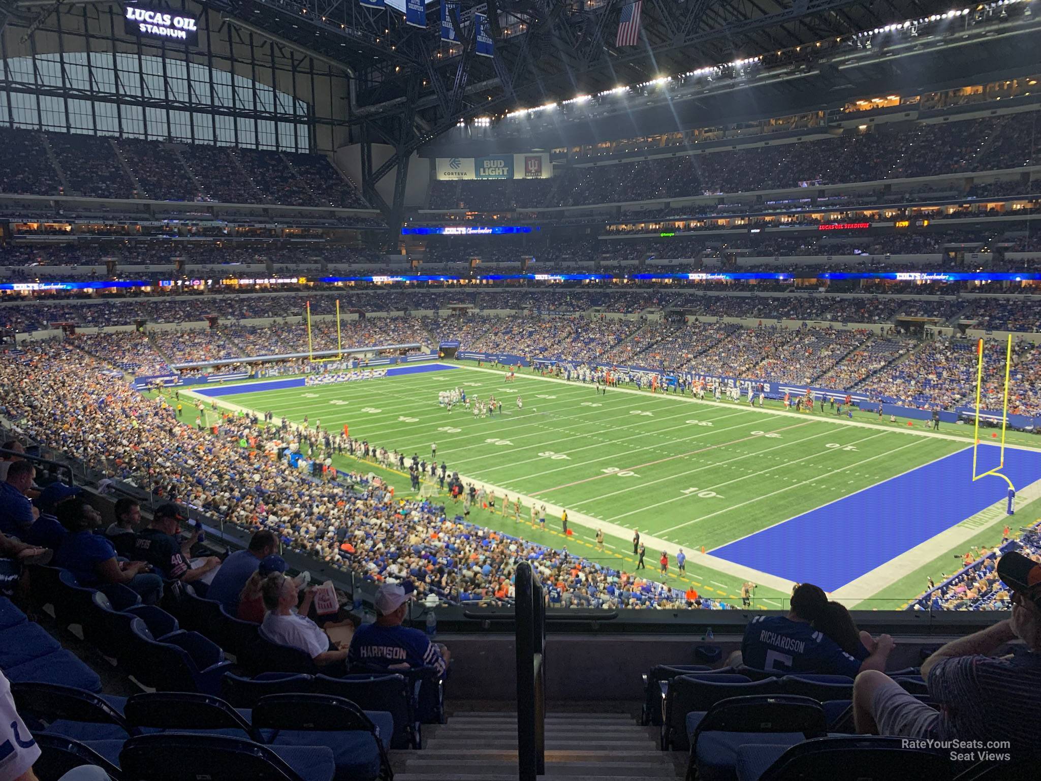 section 306, row 5n seat view  for football - lucas oil stadium