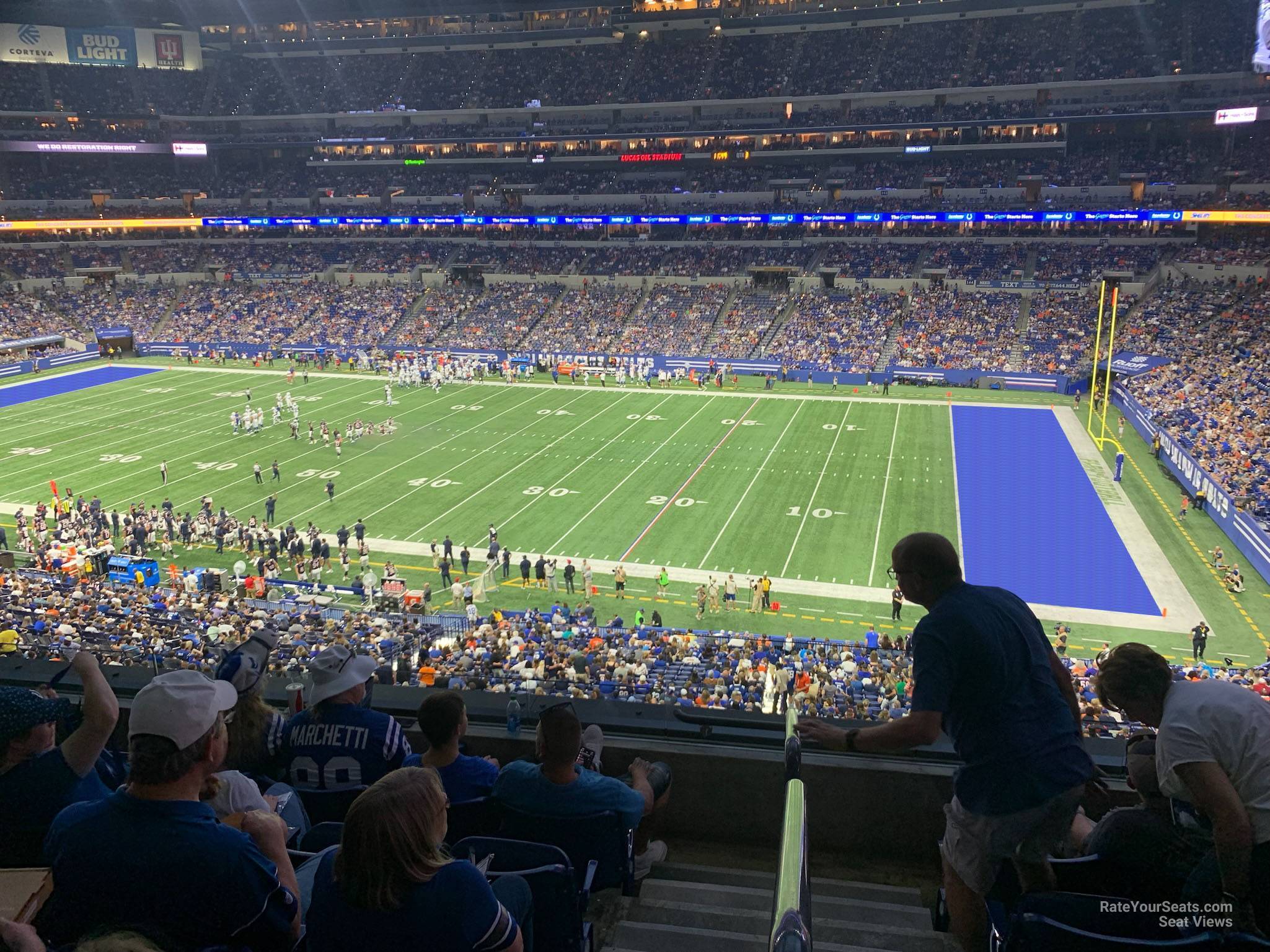 section 309, row 5 seat view  for football - lucas oil stadium