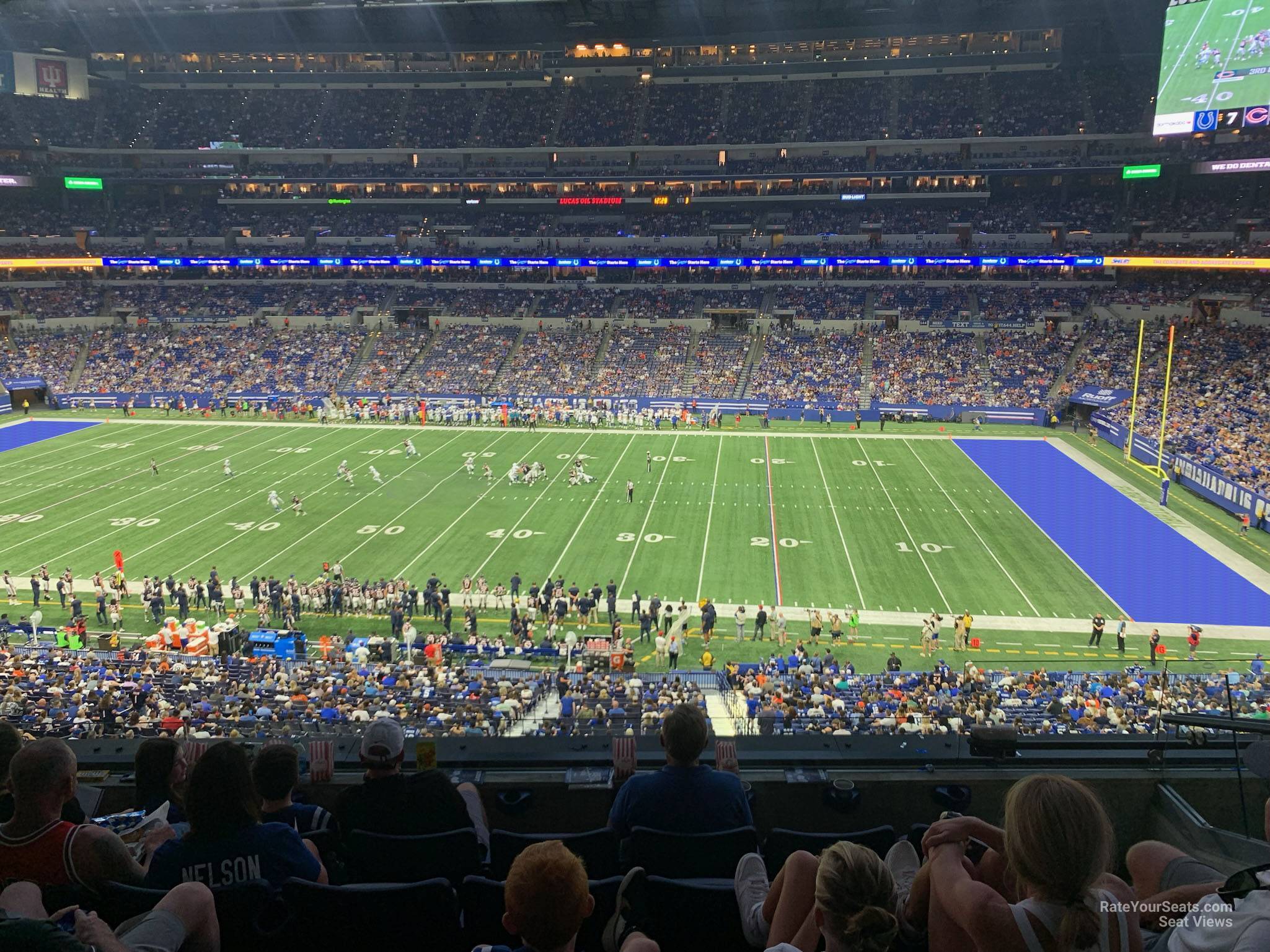 section 311, row 4n seat view  for football - lucas oil stadium
