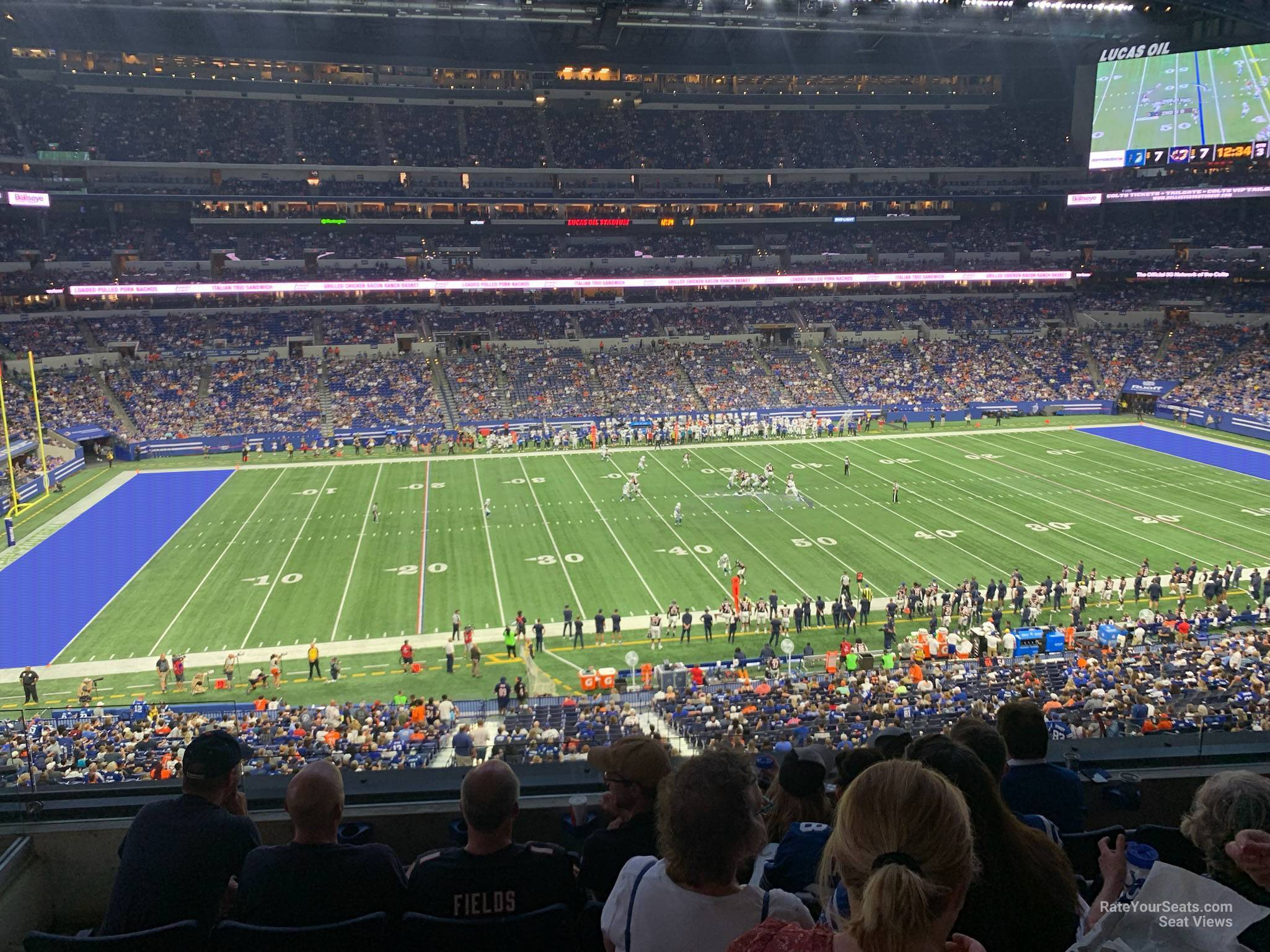 section 315, row 4n seat view  for football - lucas oil stadium