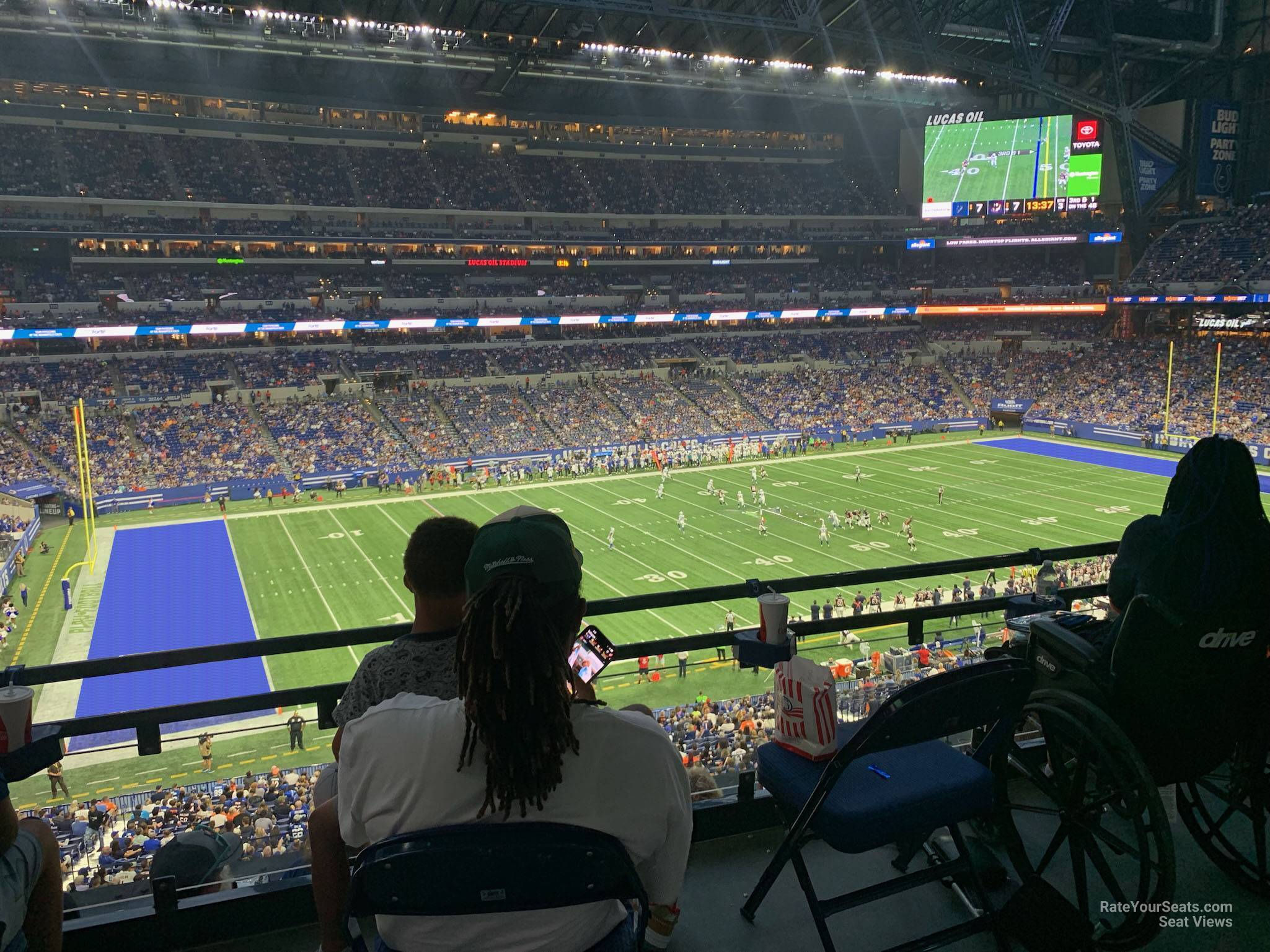 section 318, row 5n seat view  for football - lucas oil stadium