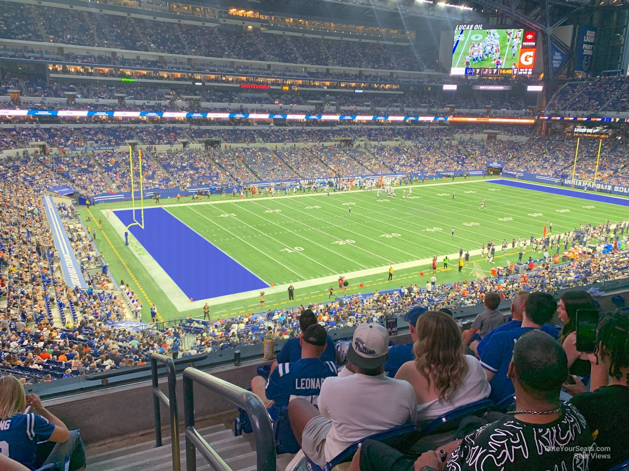 section 320, row 5n seat view  for football - lucas oil stadium