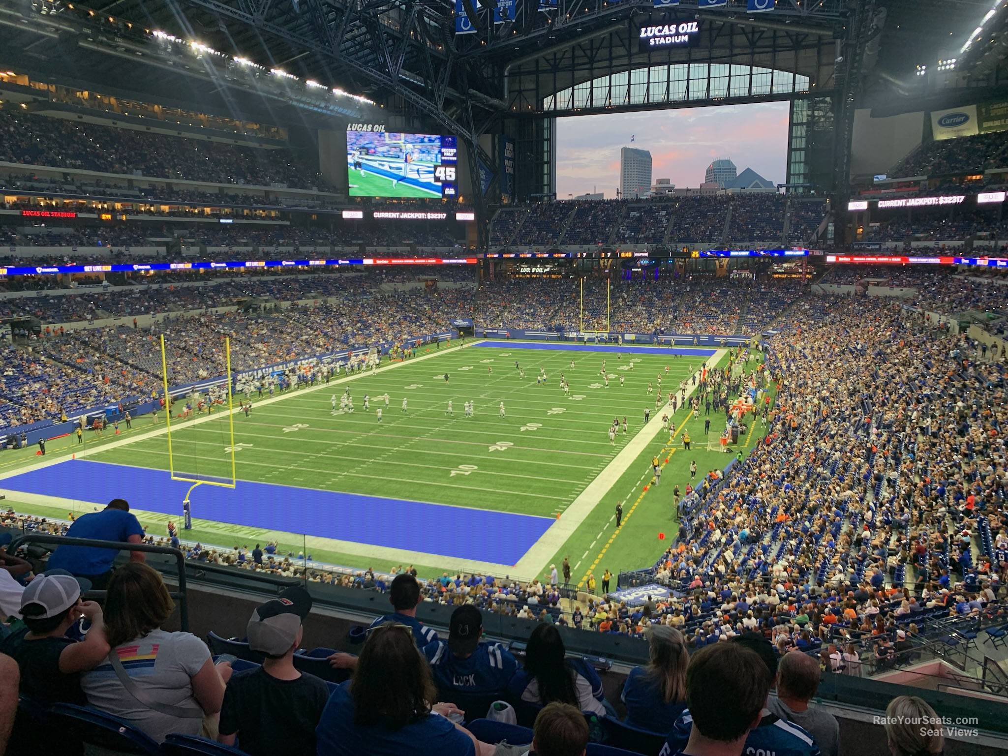 section 323, row 5n seat view  for football - lucas oil stadium