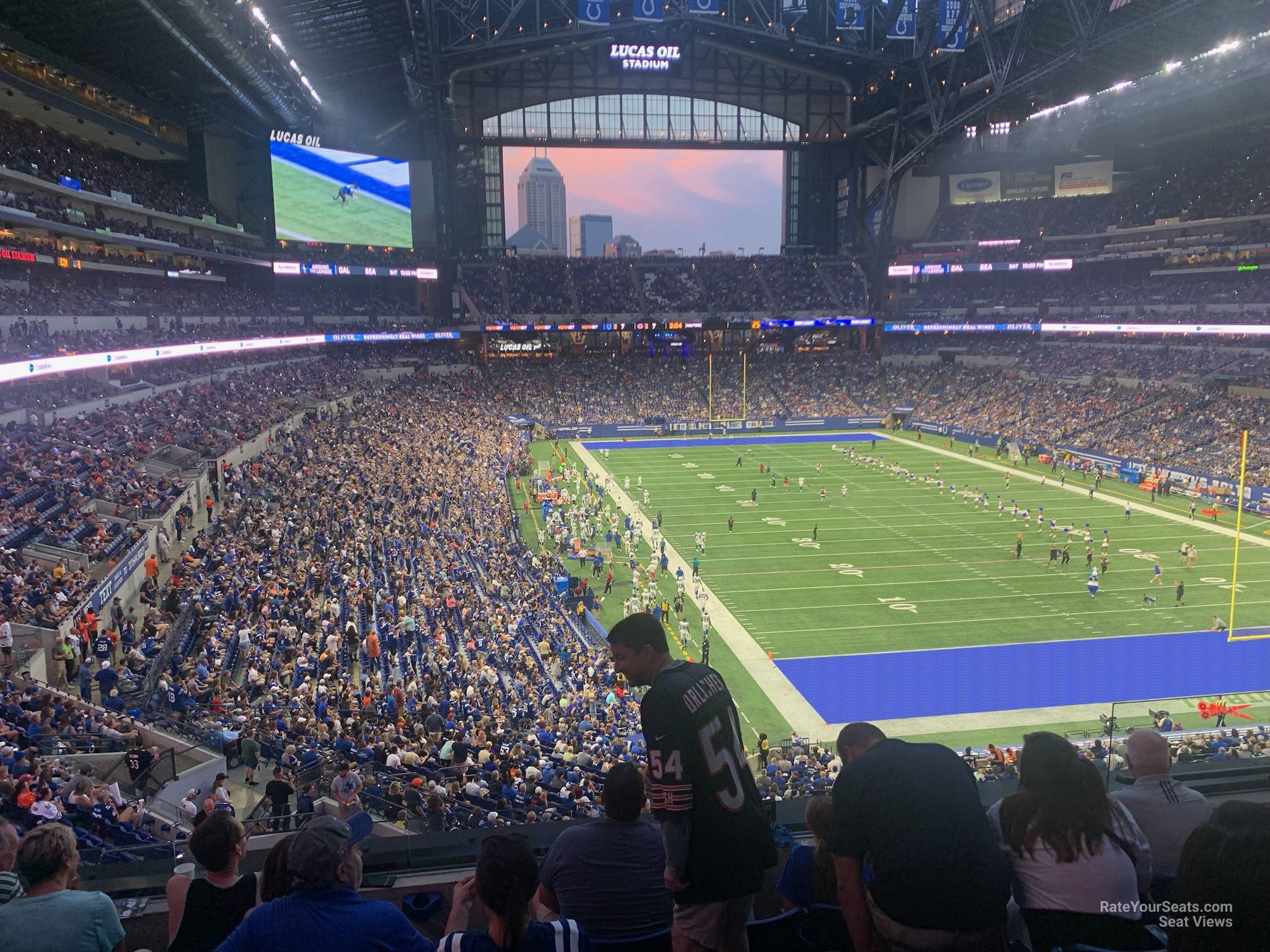 section 330, row 5n seat view  for football - lucas oil stadium