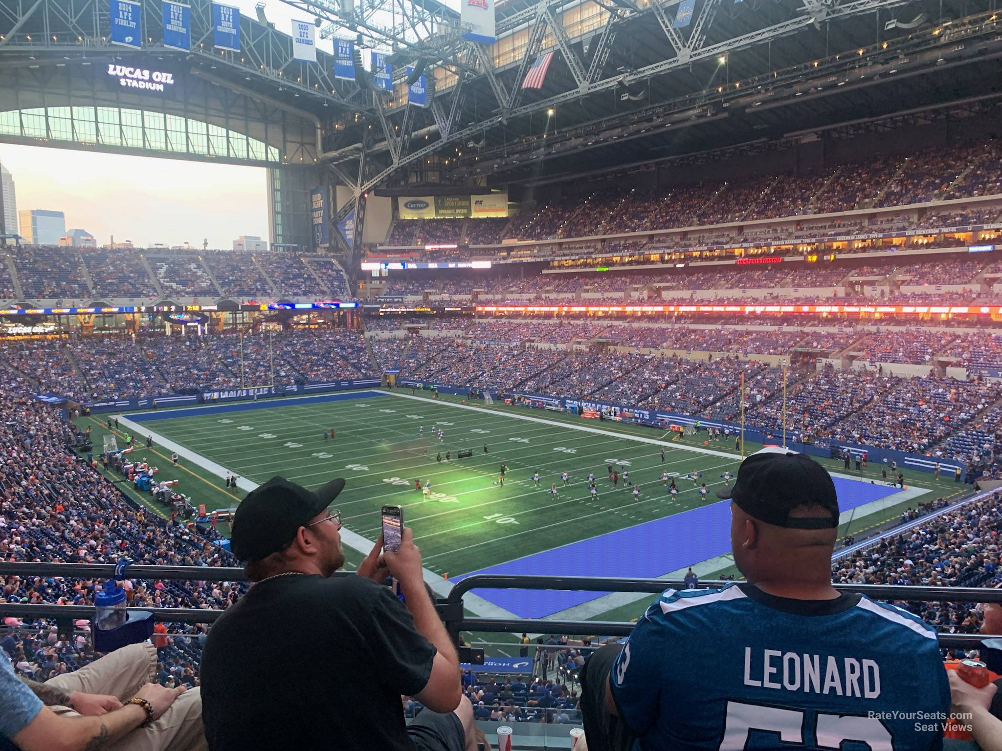 section 331, row 5 seat view  for football - lucas oil stadium