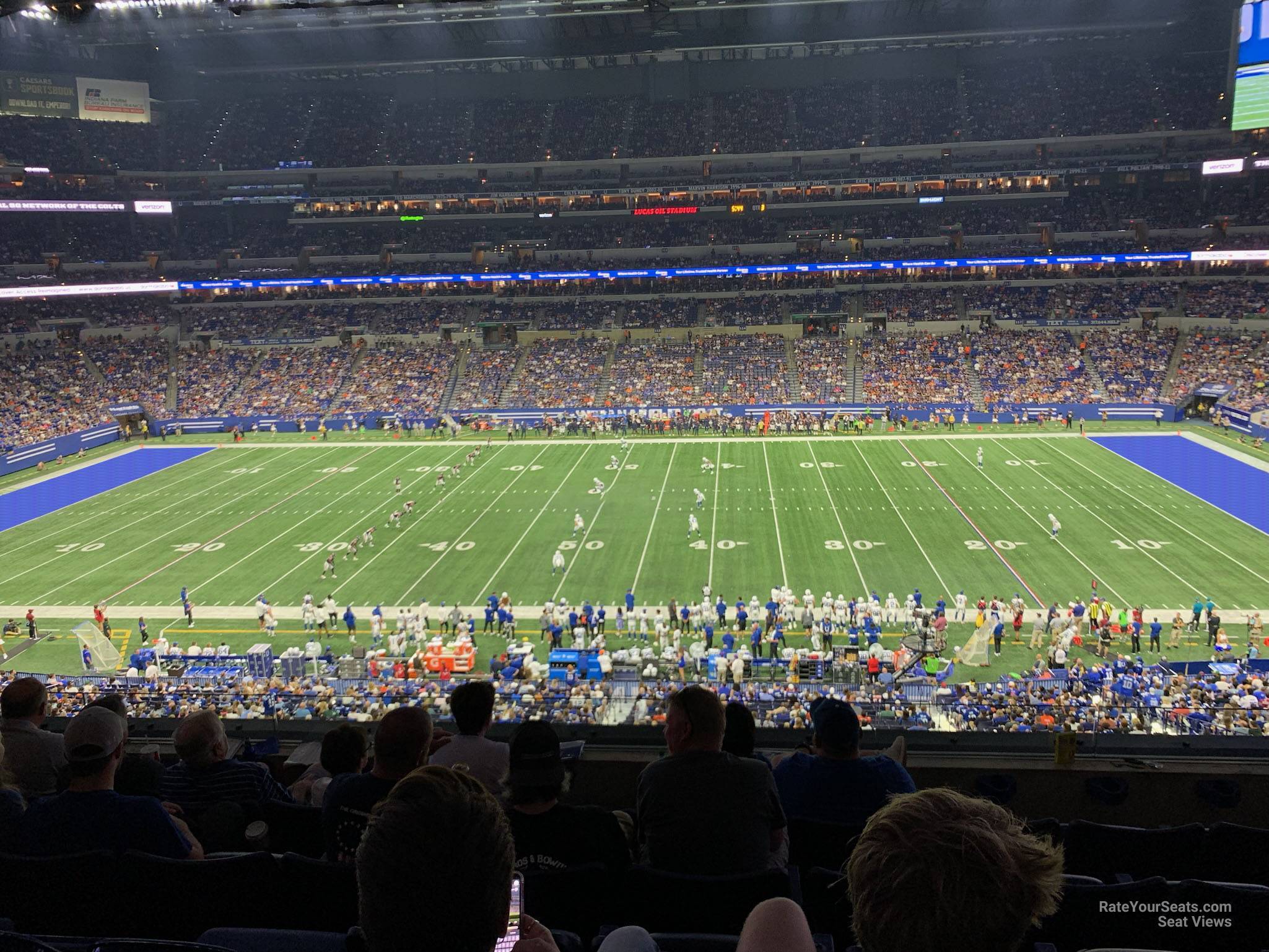 section 339, row 4n seat view  for football - lucas oil stadium