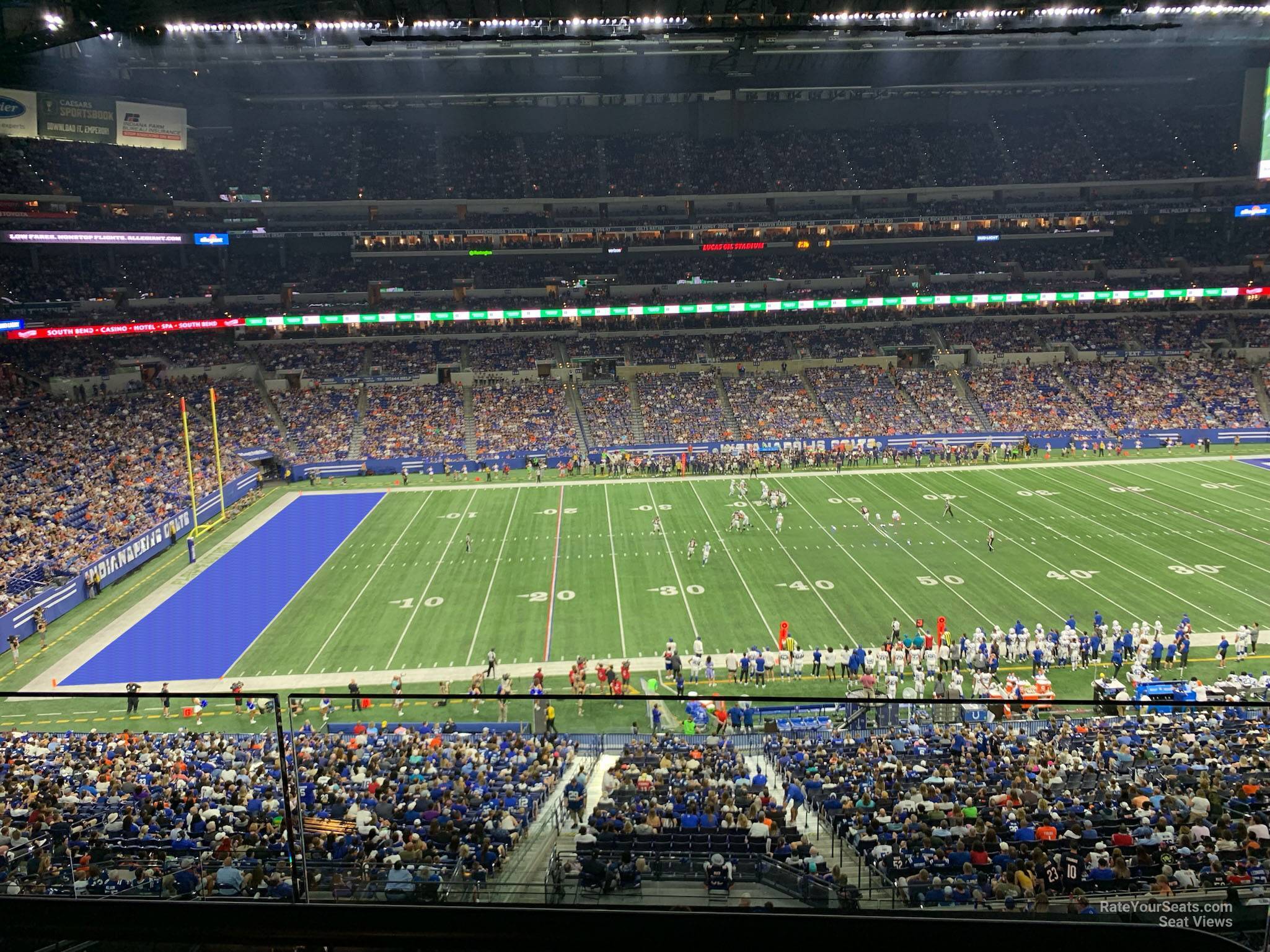 section 442, row 1 seat view  for football - lucas oil stadium