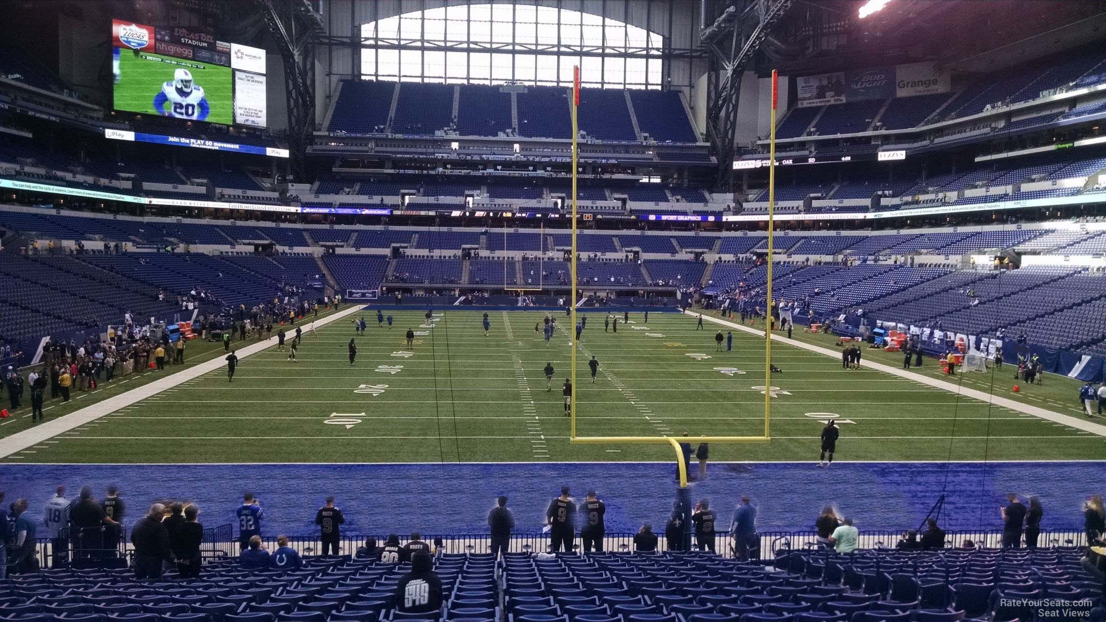 section 101, row 22 seat view  for football - lucas oil stadium