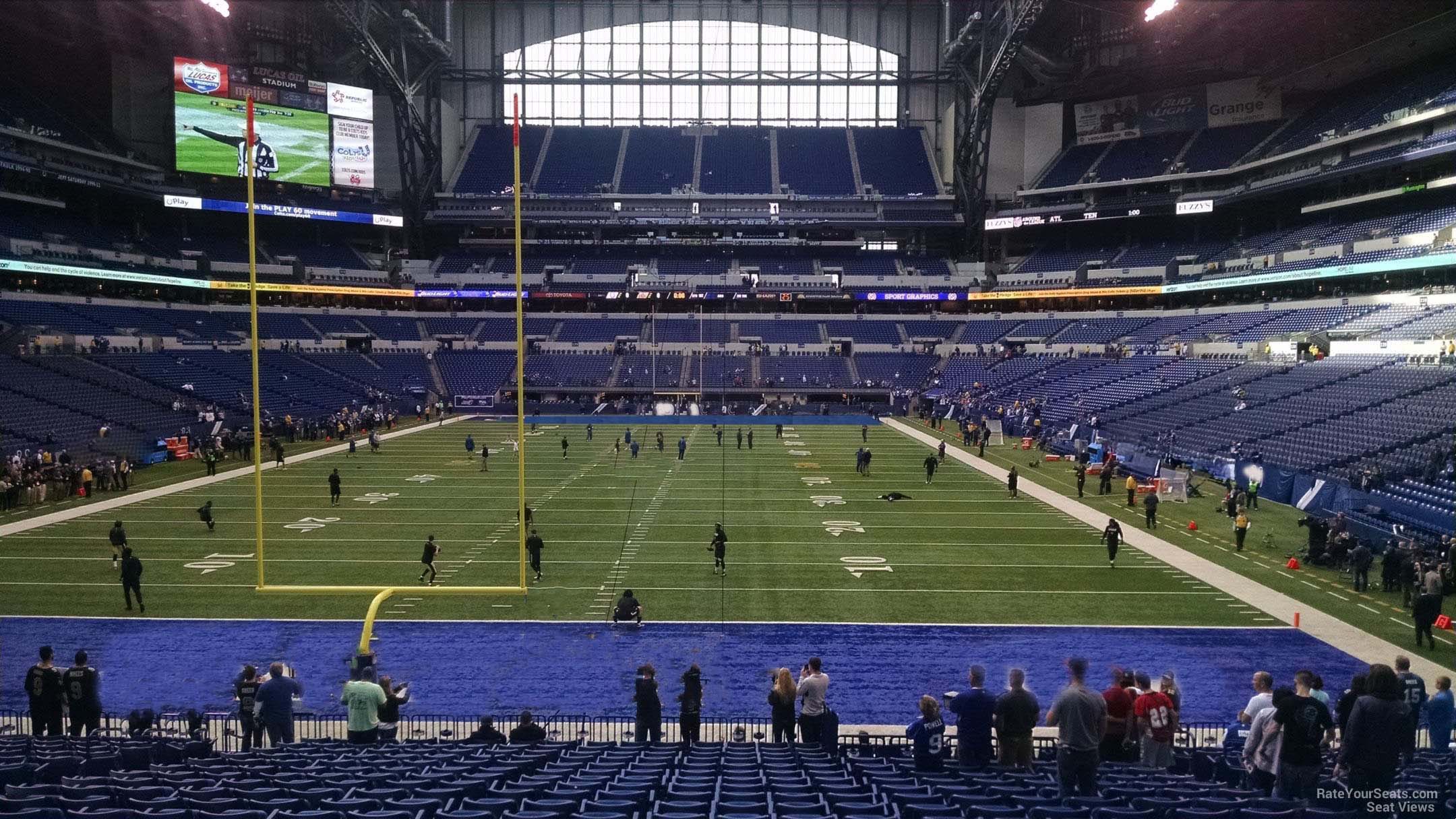 section 153, row 22 seat view  for football - lucas oil stadium