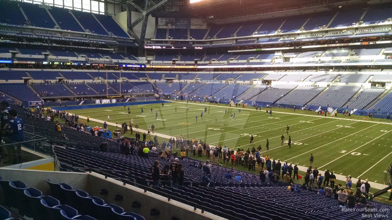 section 209, row 5 seat view  for football - lucas oil stadium