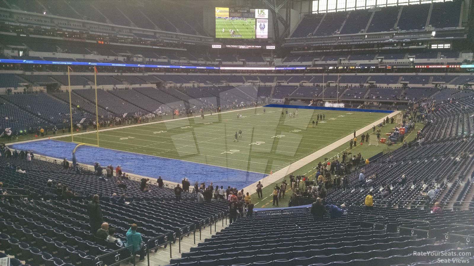 section 249, row 1 seat view  for football - lucas oil stadium