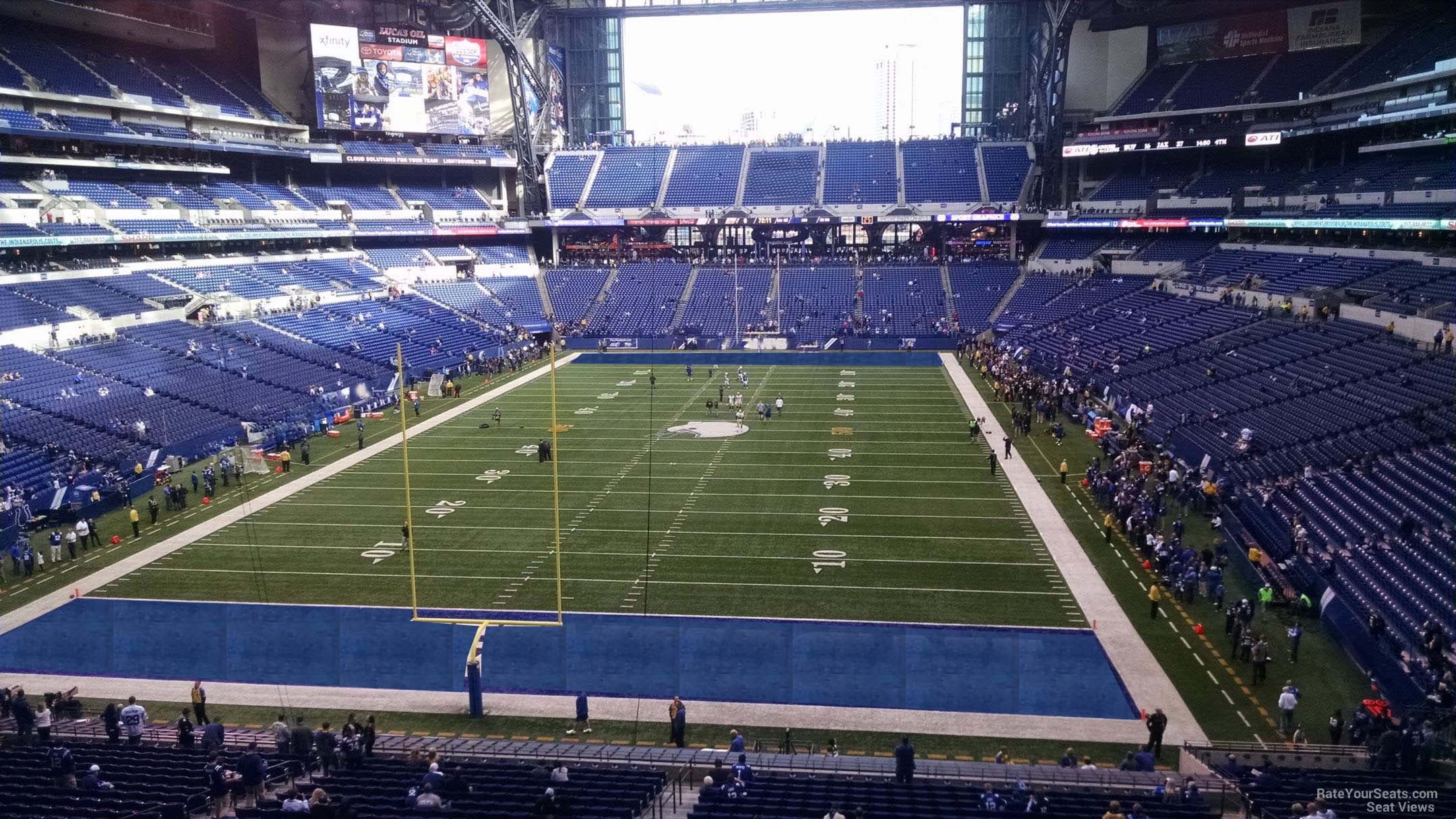 section 325, row 4 seat view  for football - lucas oil stadium