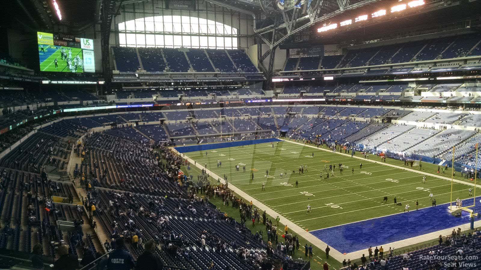 section 404, row 6 seat view  for football - lucas oil stadium