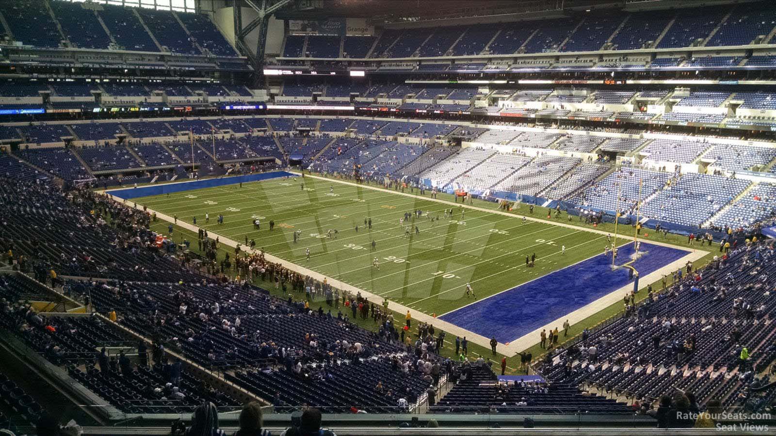 section 406, row 6 seat view  for football - lucas oil stadium