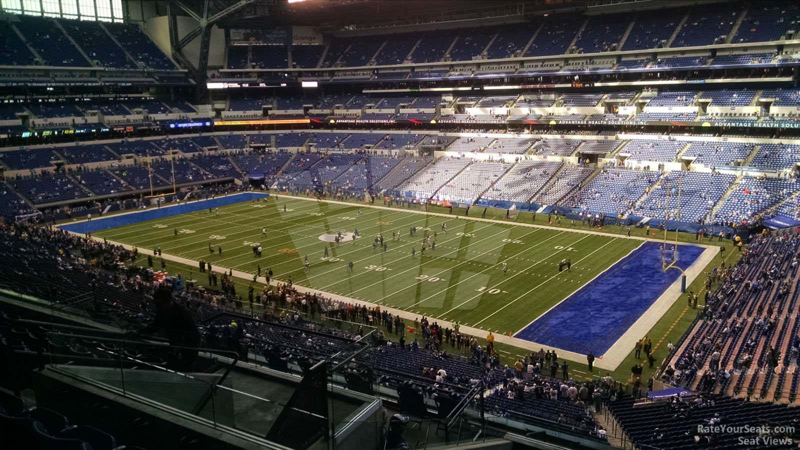 section 407, row 8 seat view  for football - lucas oil stadium