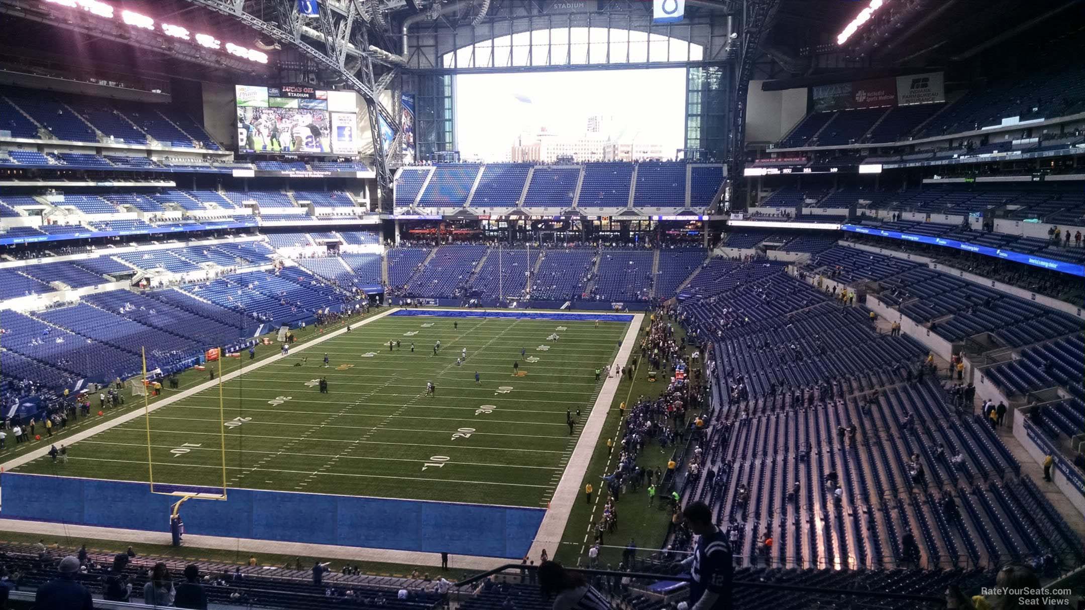 section 423, row 8 seat view  for football - lucas oil stadium