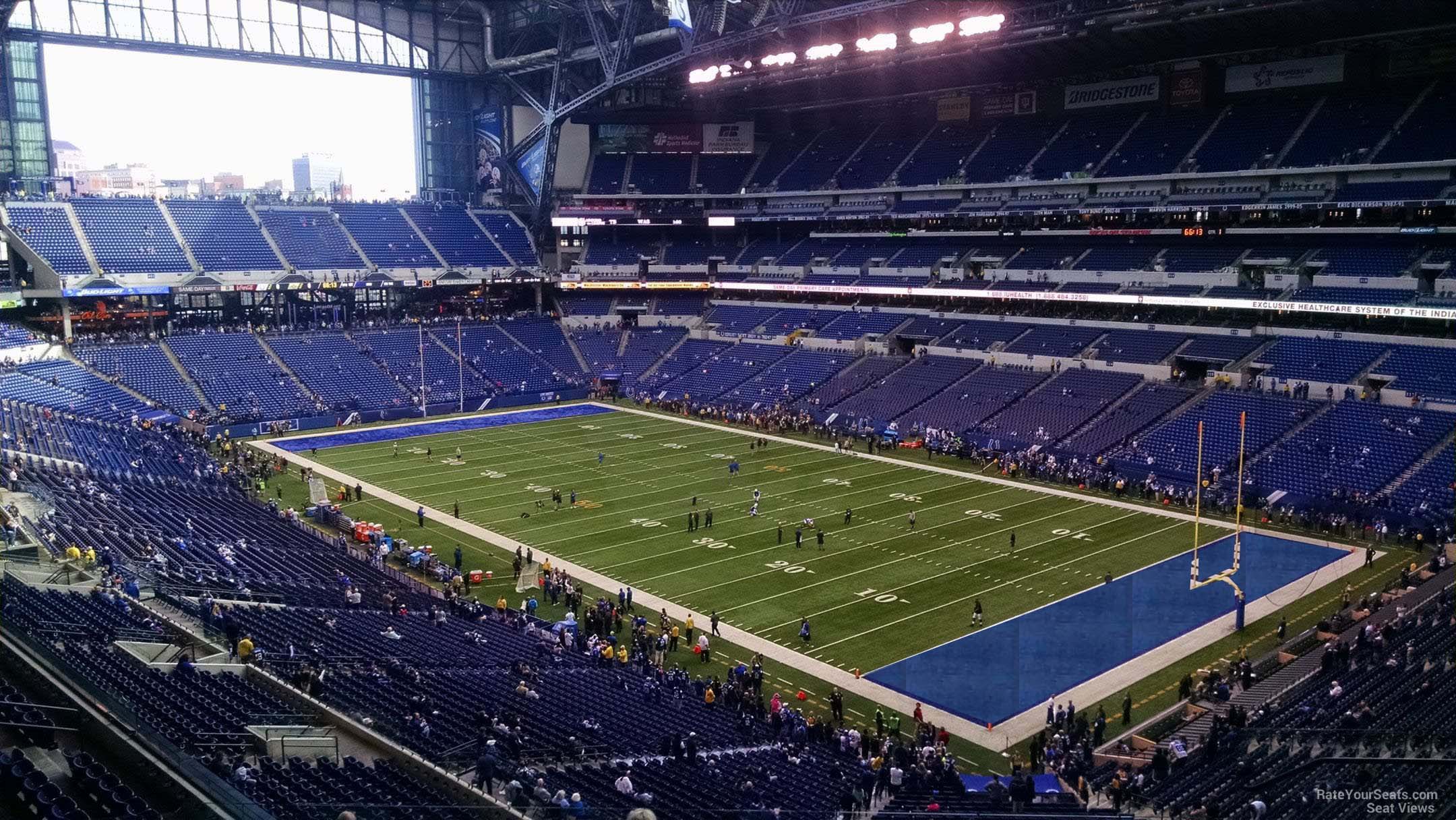 section 433, row 10 seat view  for football - lucas oil stadium