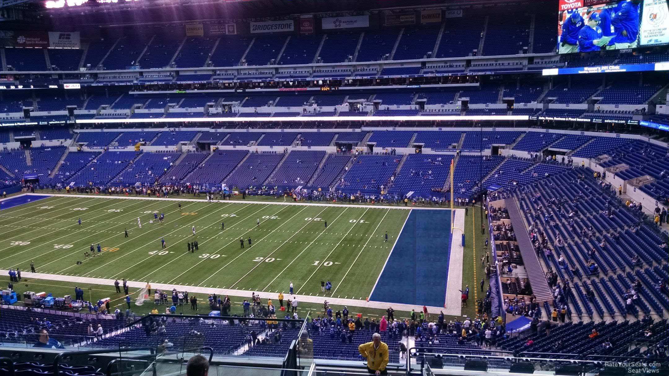 section 435, row 10 seat view  for football - lucas oil stadium