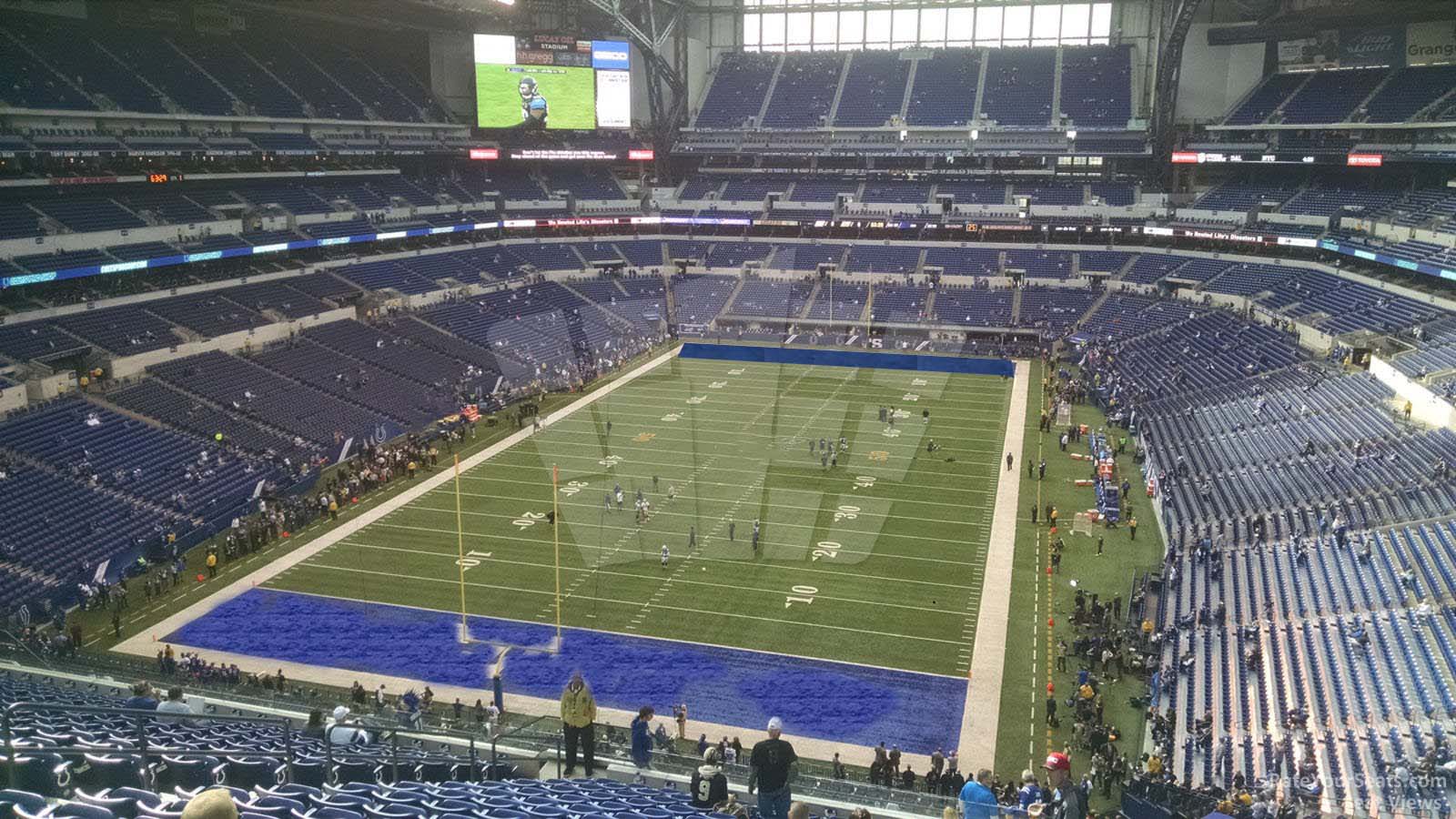 section 451, row 18 seat view  for football - lucas oil stadium