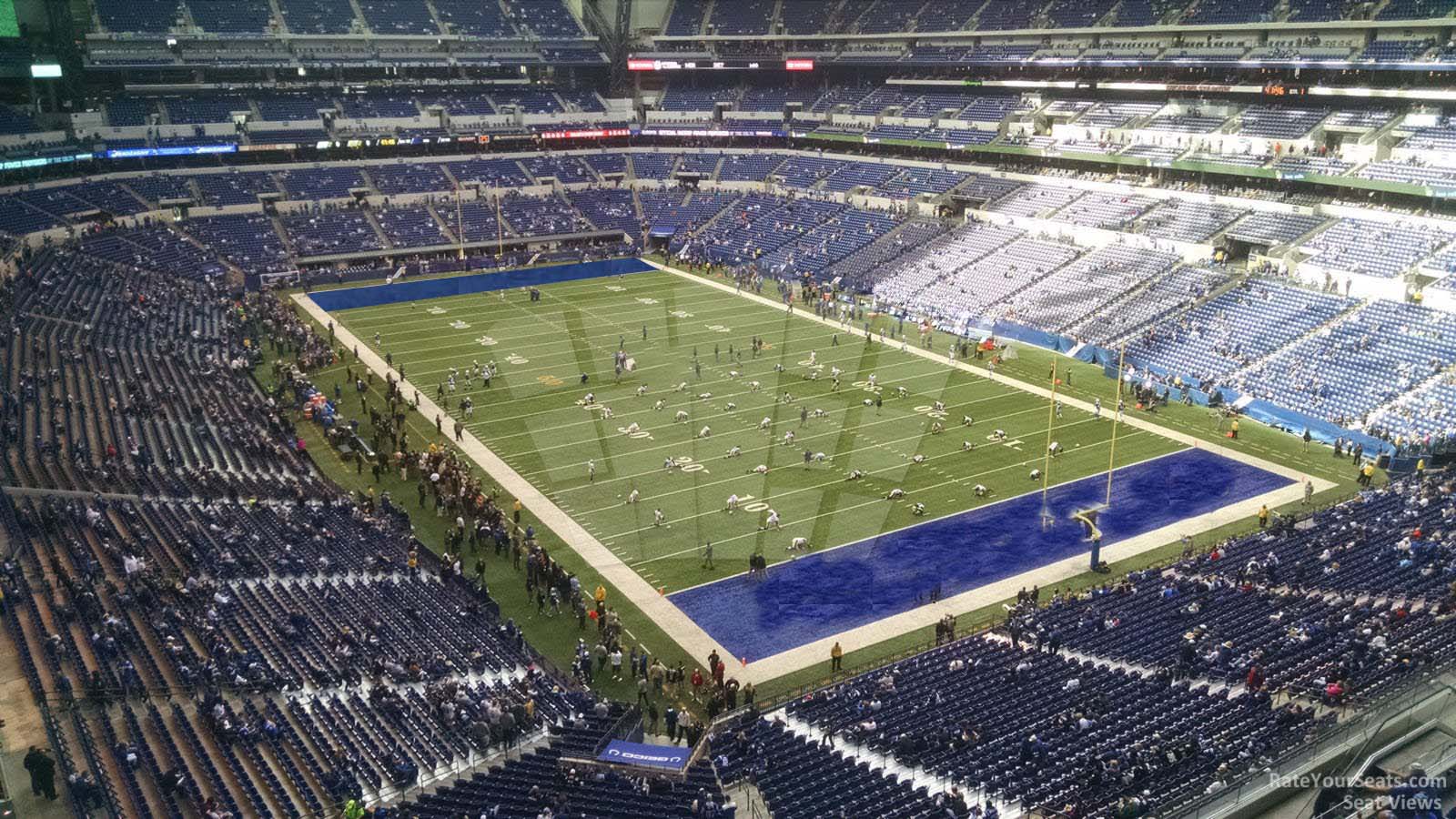 section 504, row 1 seat view  for football - lucas oil stadium
