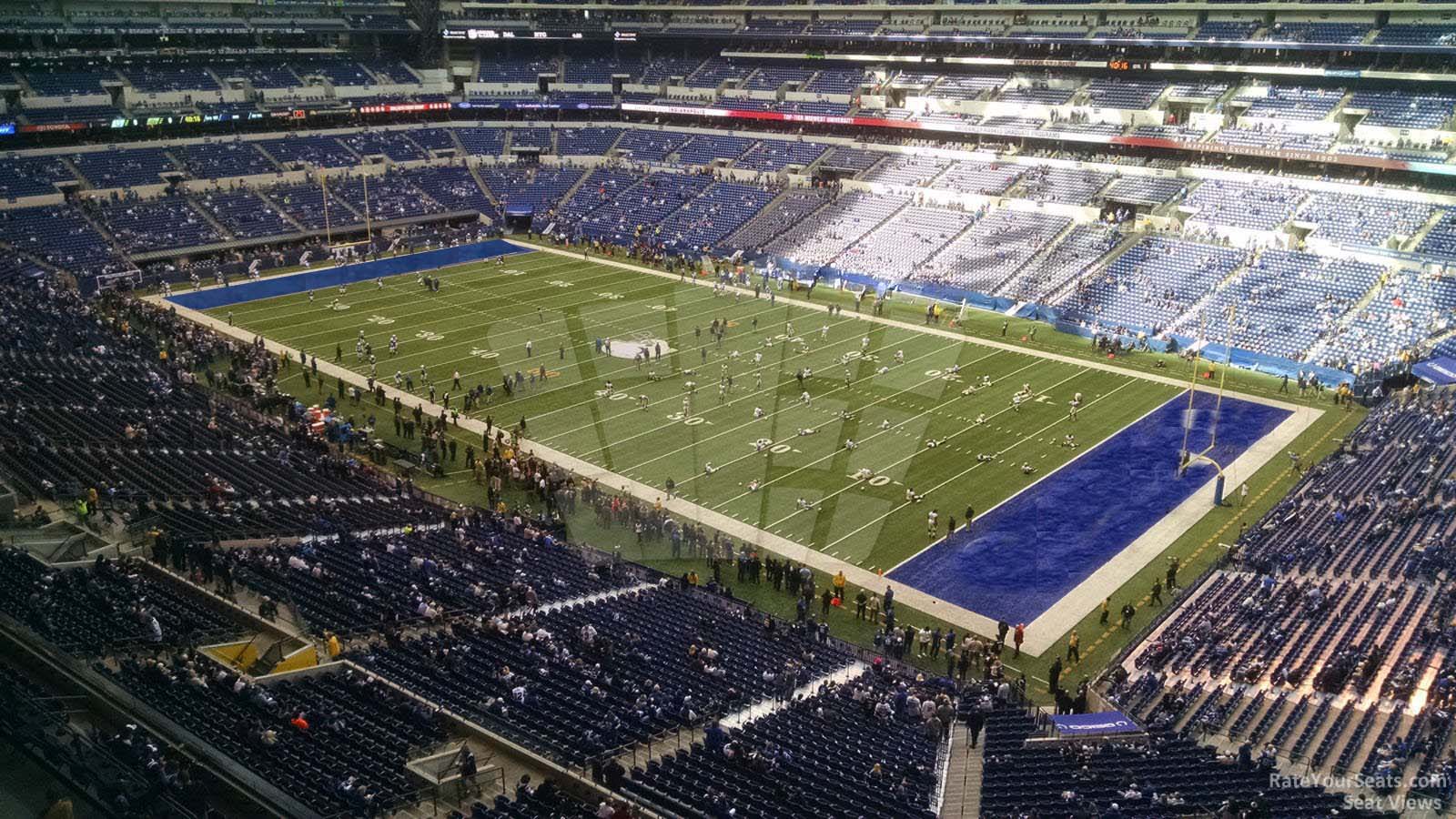 section 507, row 2 seat view  for football - lucas oil stadium