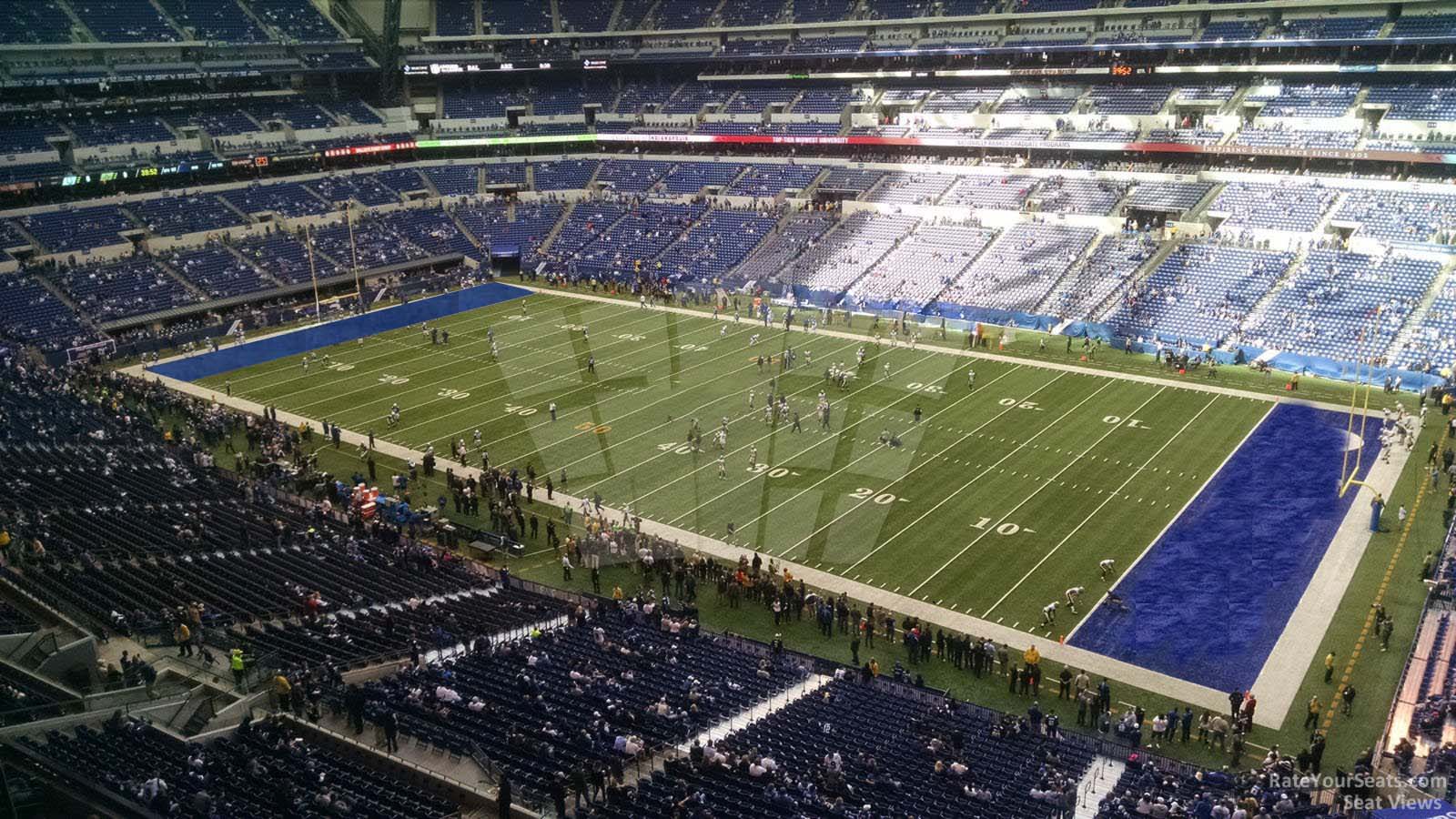 section 508, row 1 seat view  for football - lucas oil stadium