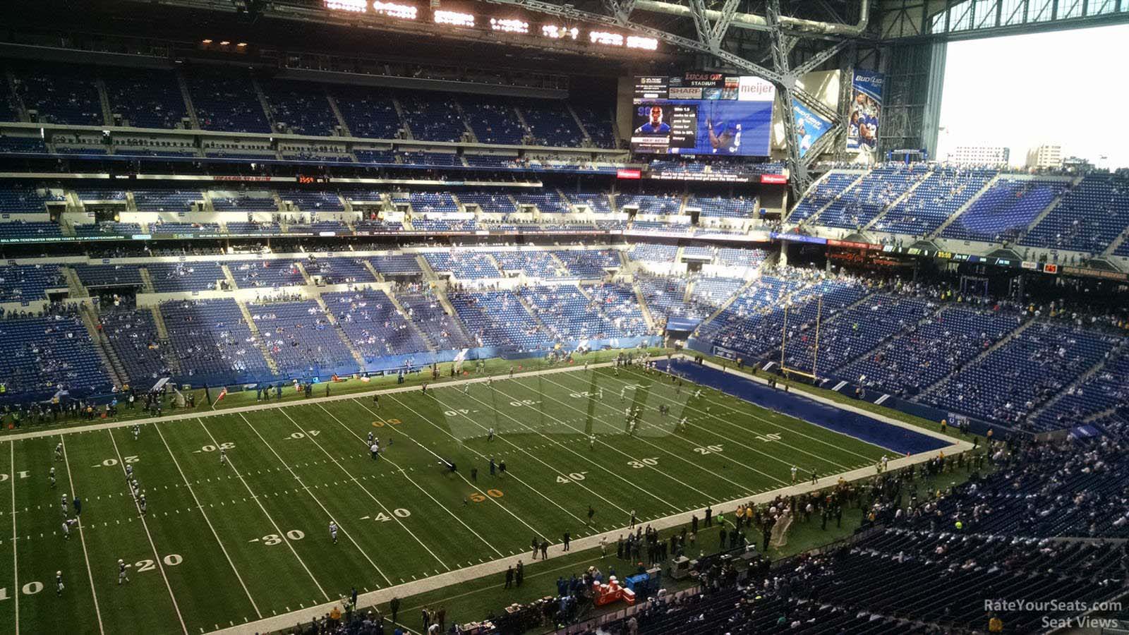 section 516, row 1 seat view  for football - lucas oil stadium