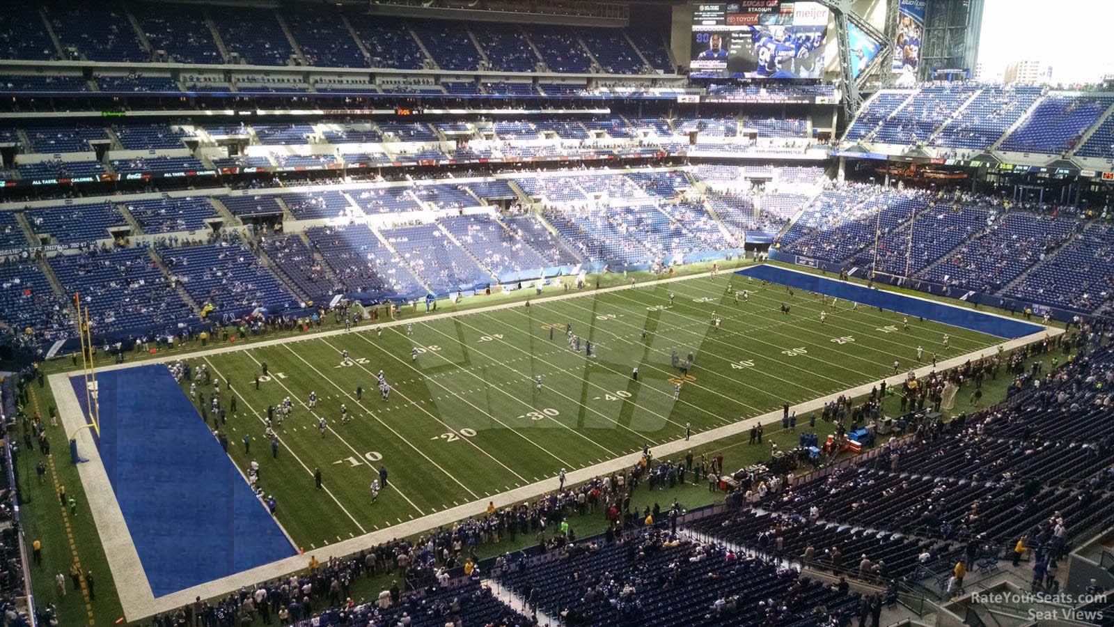section 518, row 1 seat view  for football - lucas oil stadium