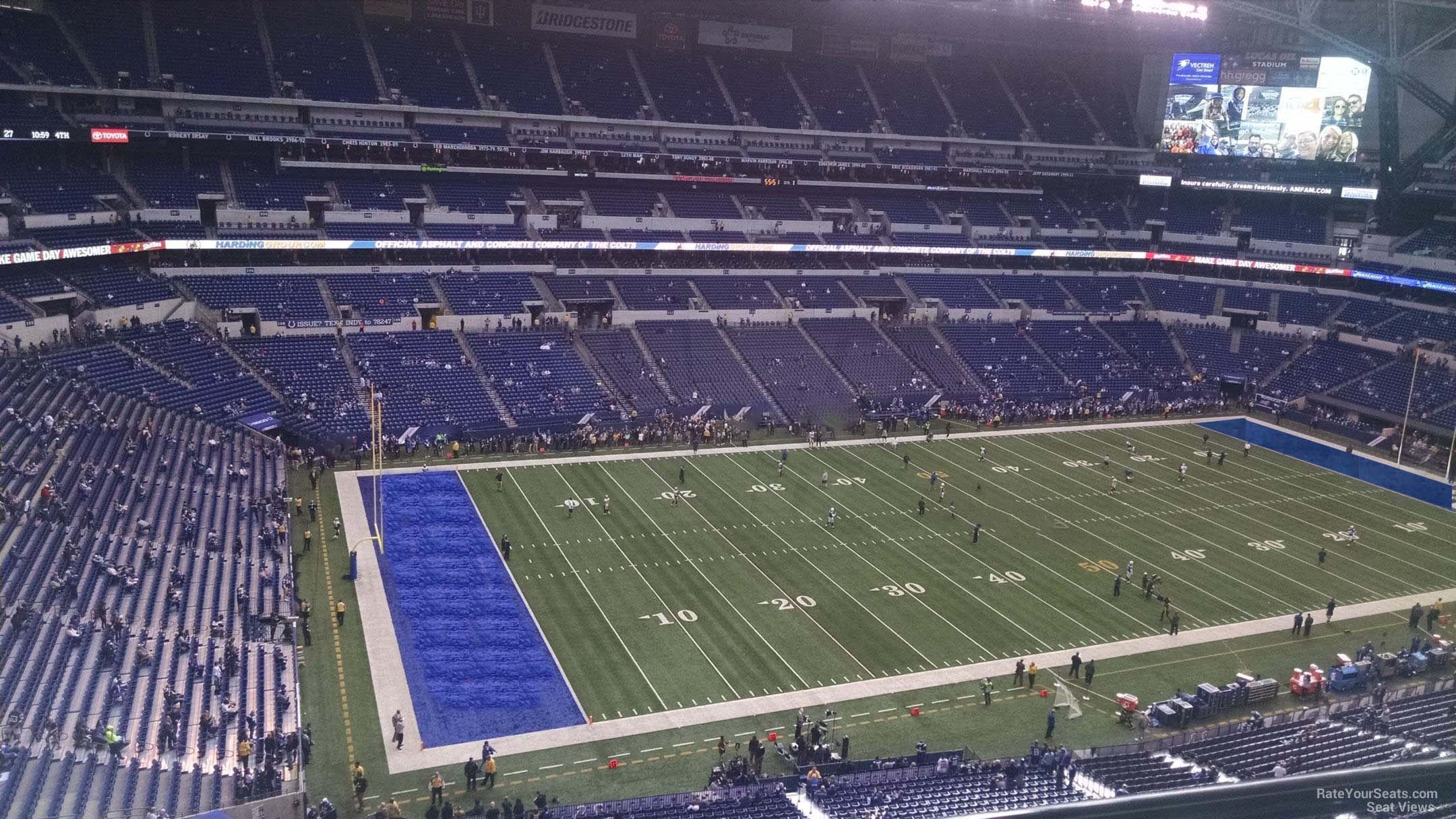 section 545, row 5 seat view  for football - lucas oil stadium