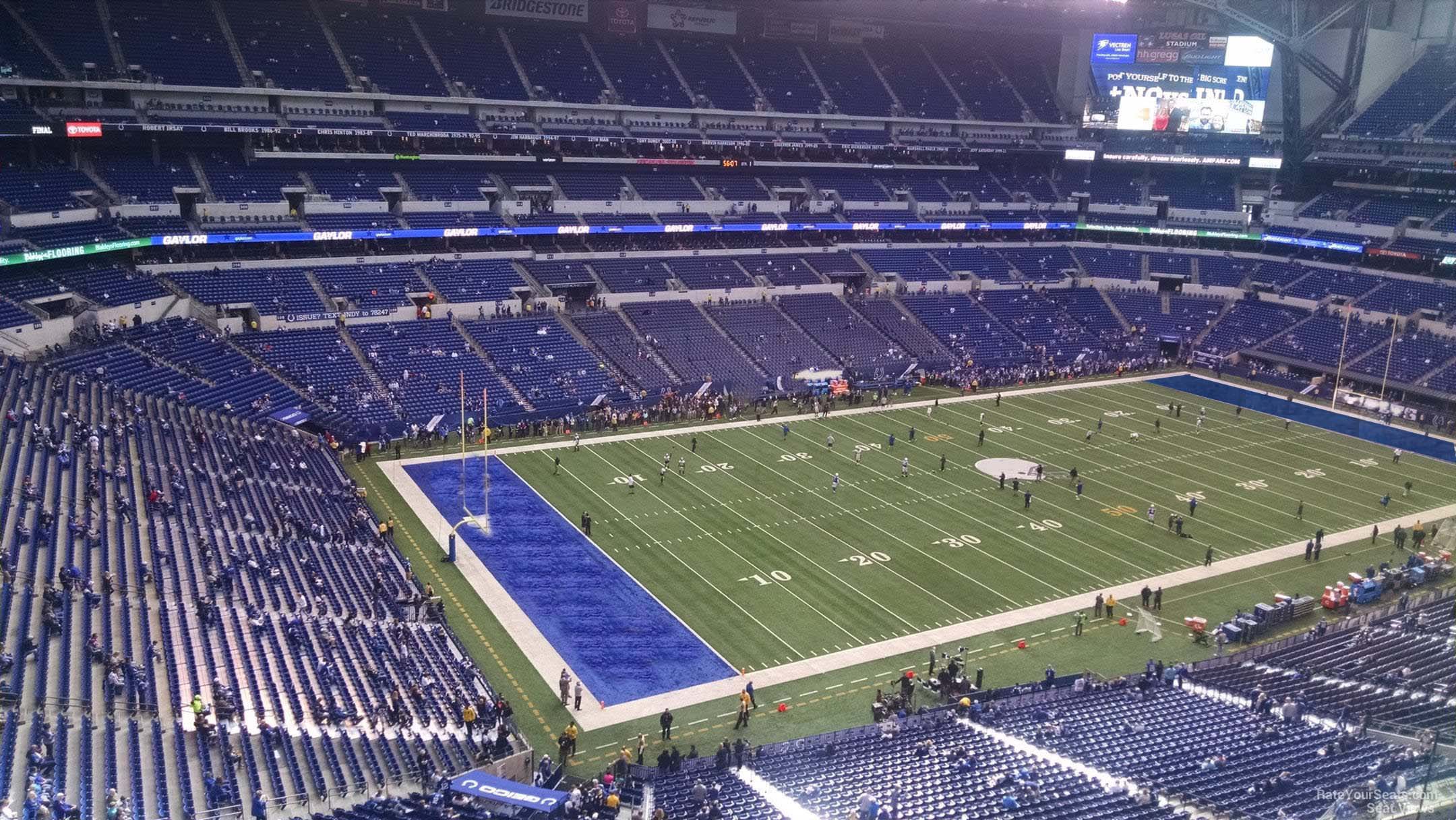 section 546, row 5 seat view  for football - lucas oil stadium