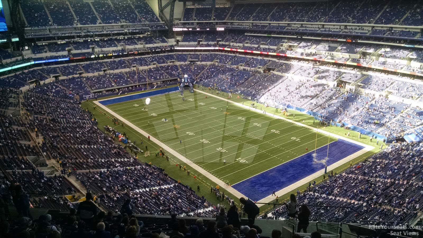 section 605, row 15 seat view  for football - lucas oil stadium