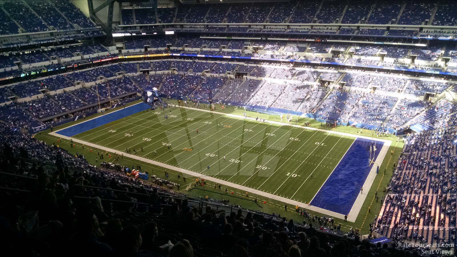 section 608, row 20 seat view  for football - lucas oil stadium