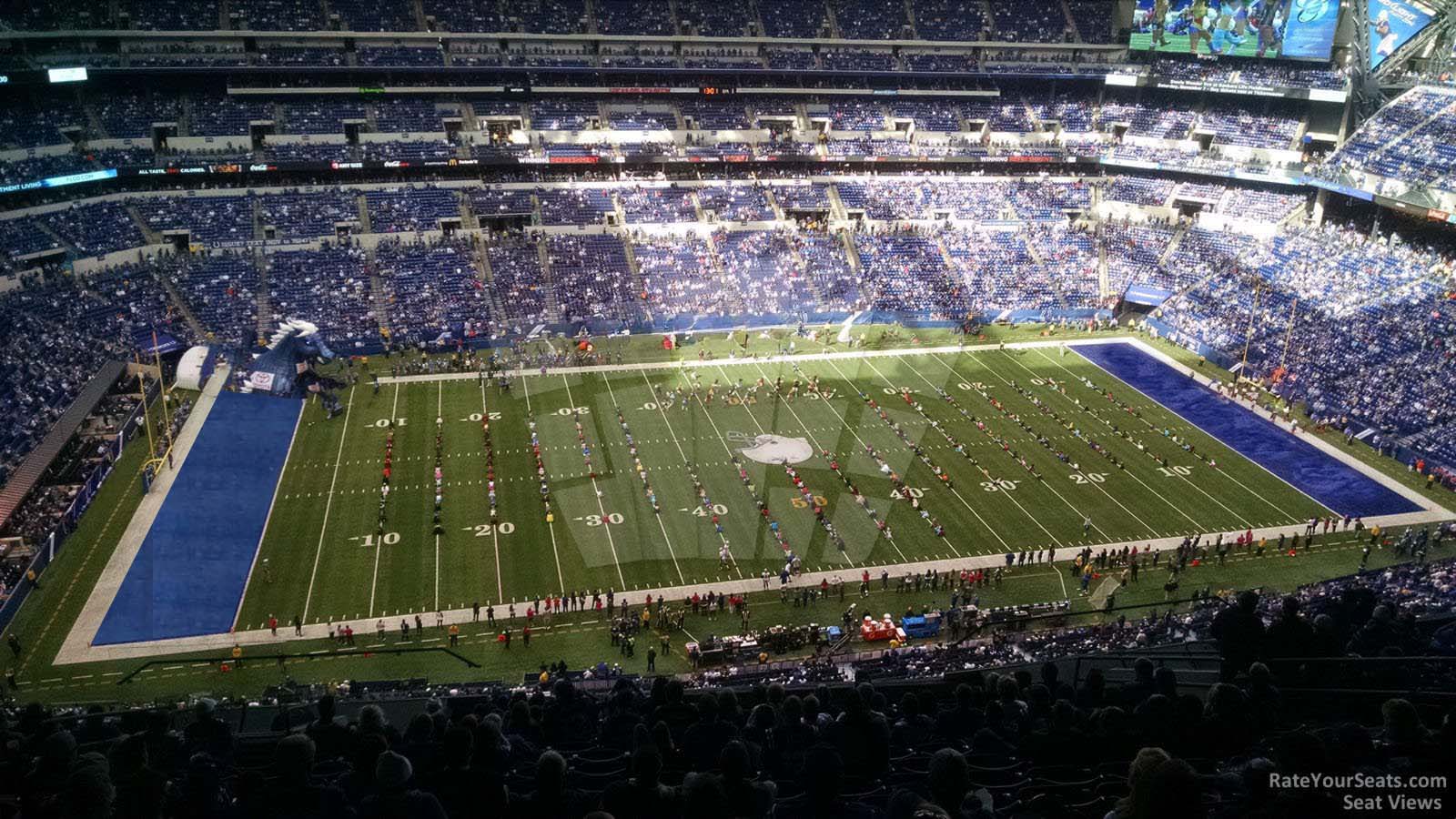 section 615, row 17 seat view  for football - lucas oil stadium