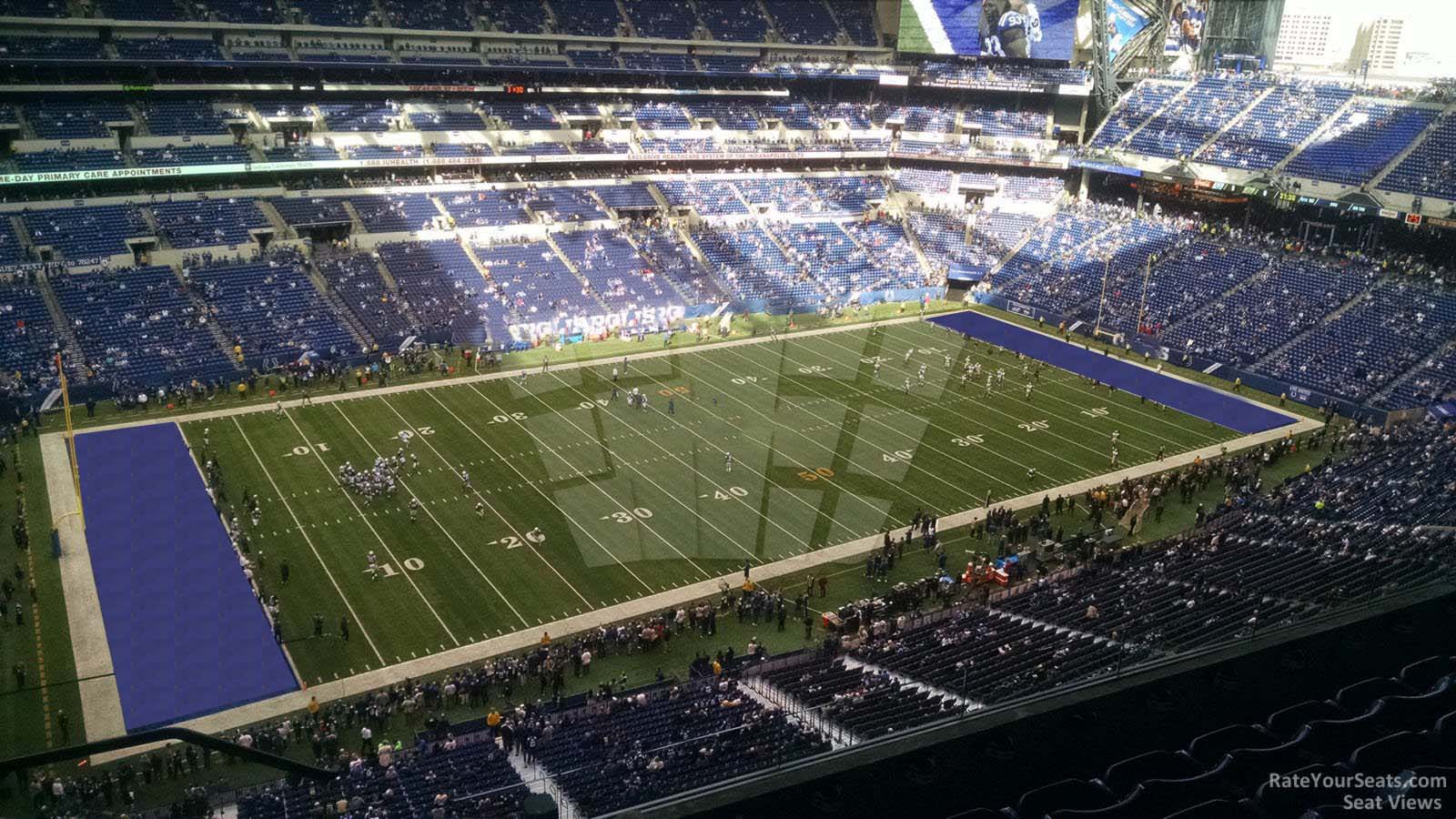 section 617, row 5 seat view  for football - lucas oil stadium